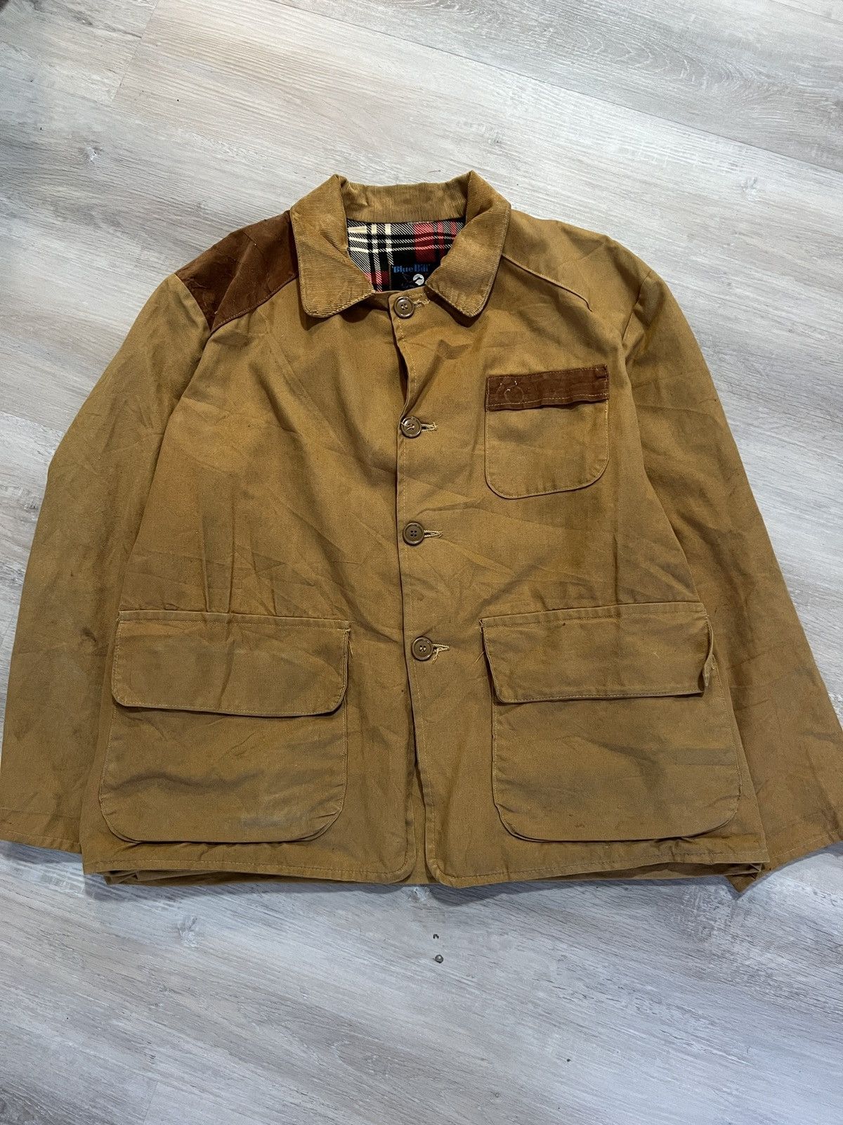 image of Made In USA x Red Head Vintage 60S/70S Redhead Three Pocket Chore Hunting Jacket in Tan (Size XL)