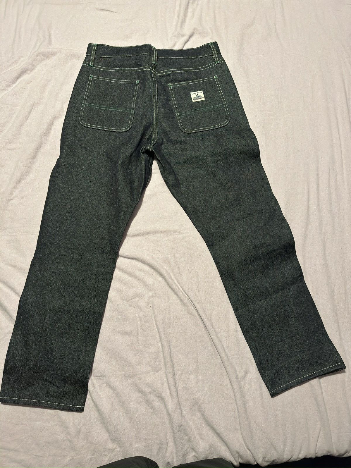 Left Field Nyc Work Uniform Jean 13 oz Cone White Oak broken twill Size US 32 / EU 48 - 2 Thumbnail