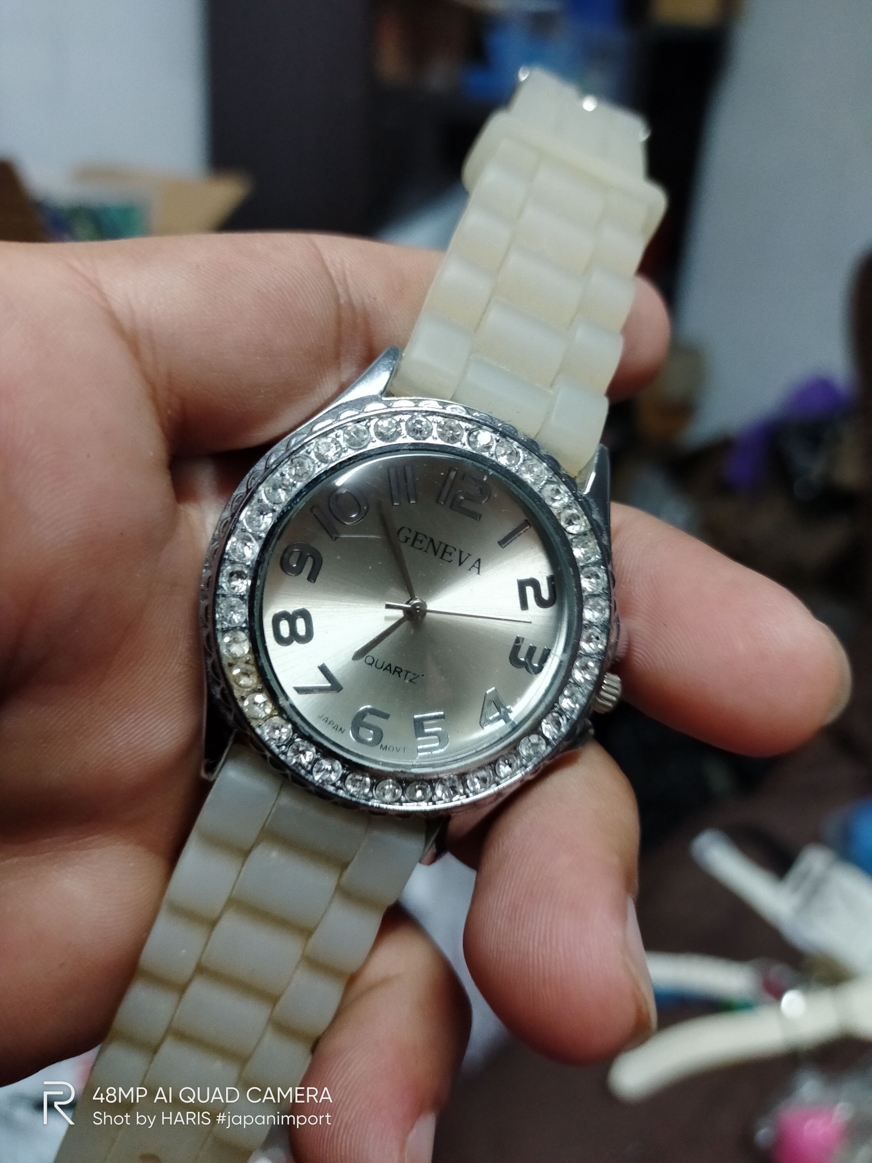 image of Geneva Quartz Vintage Watch Japan Made in Silver, Women's