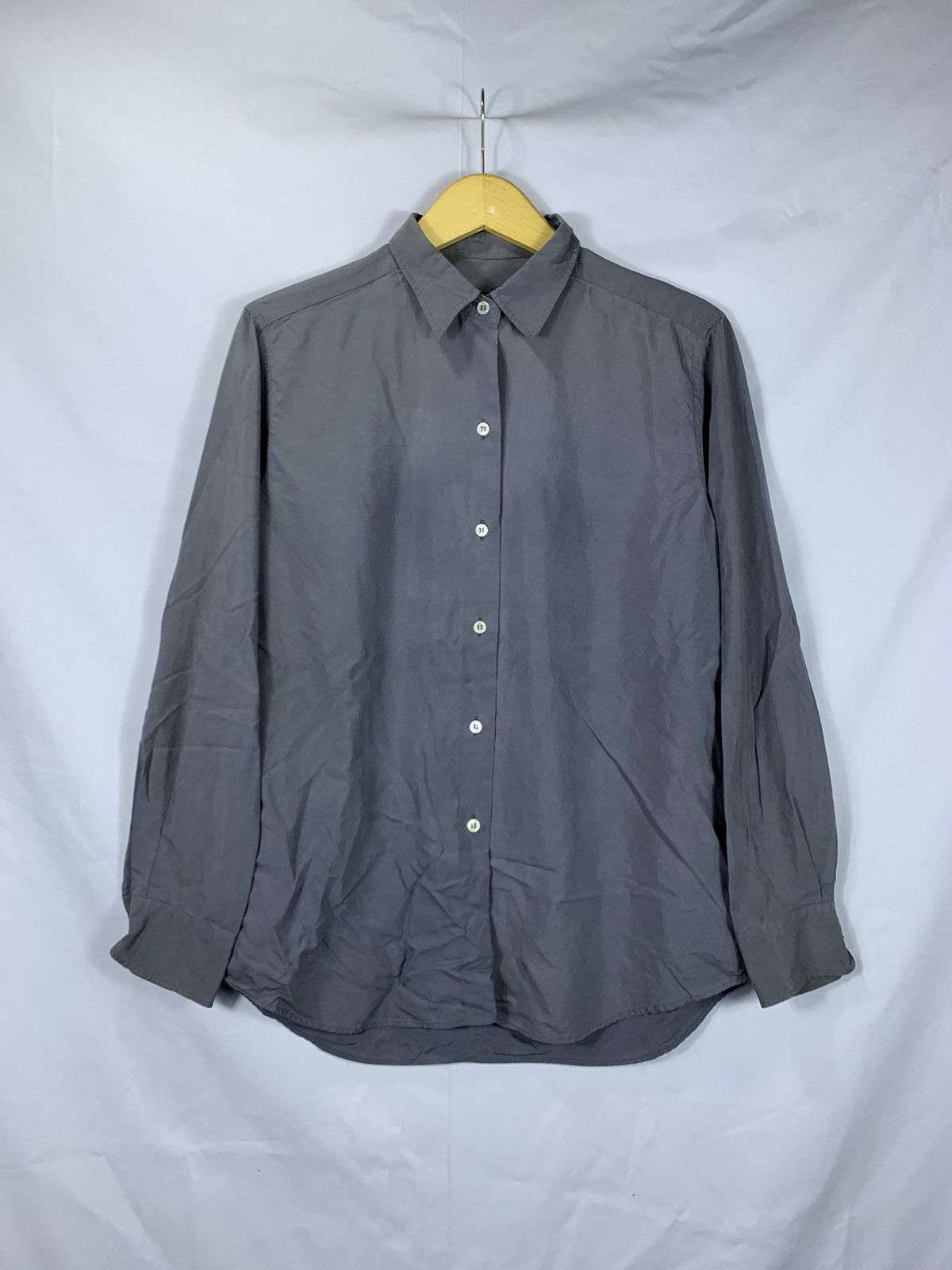 Agnes.b Silk button down Shirt made in France yohji Style
