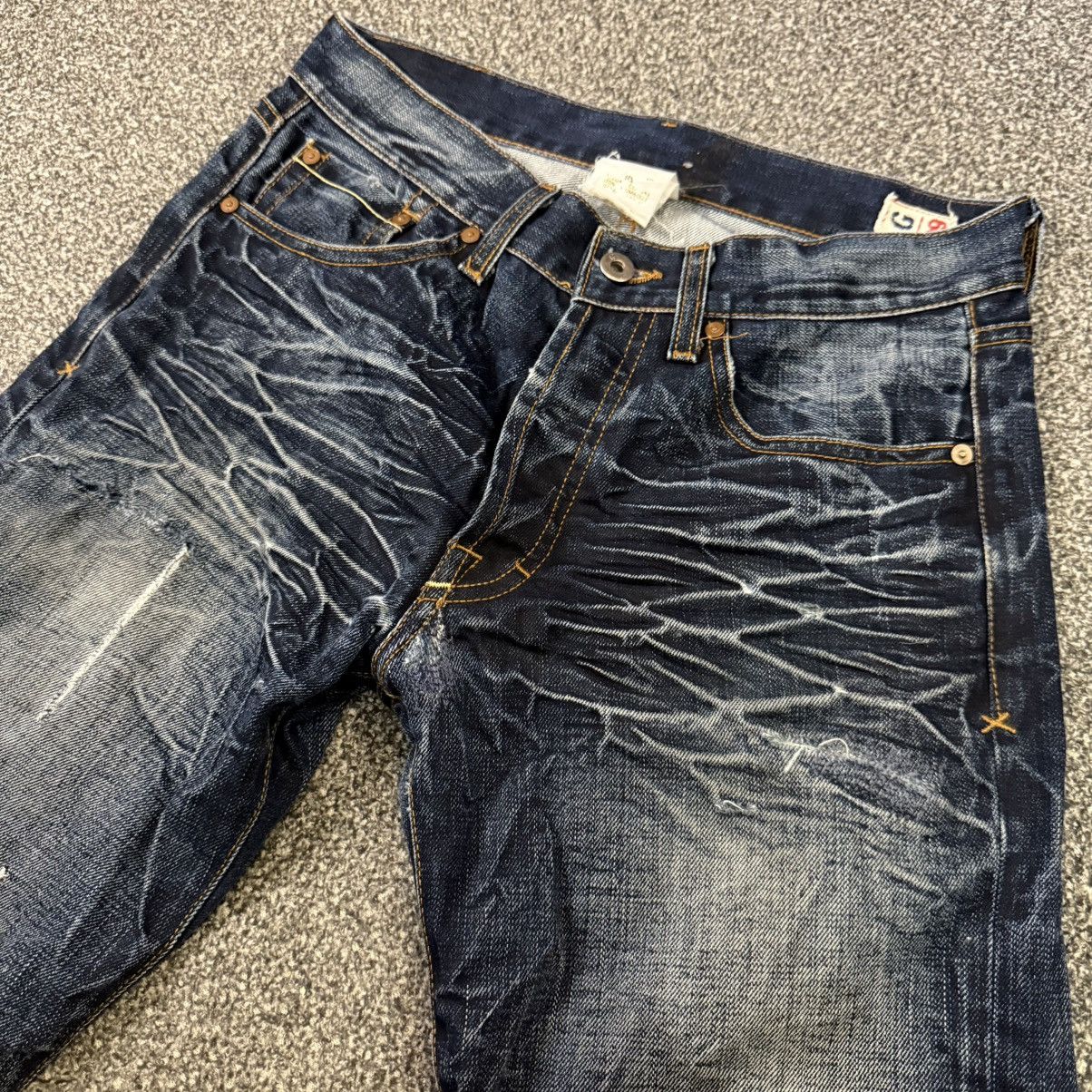 G-Star 🔥🇯🇵 Japanese Distressed Raw G-Brand Hard HoneyComb Denim Size US 29 - 4 Thumbnail