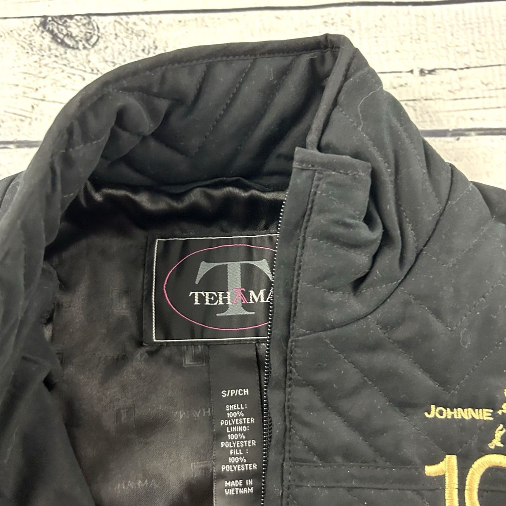 Vintage Tehama Jacket Women's Small Black Full Zip Johnnie Walker 100 Years Vintage? Size S / US 4 / IT 40 - 3 Thumbnail