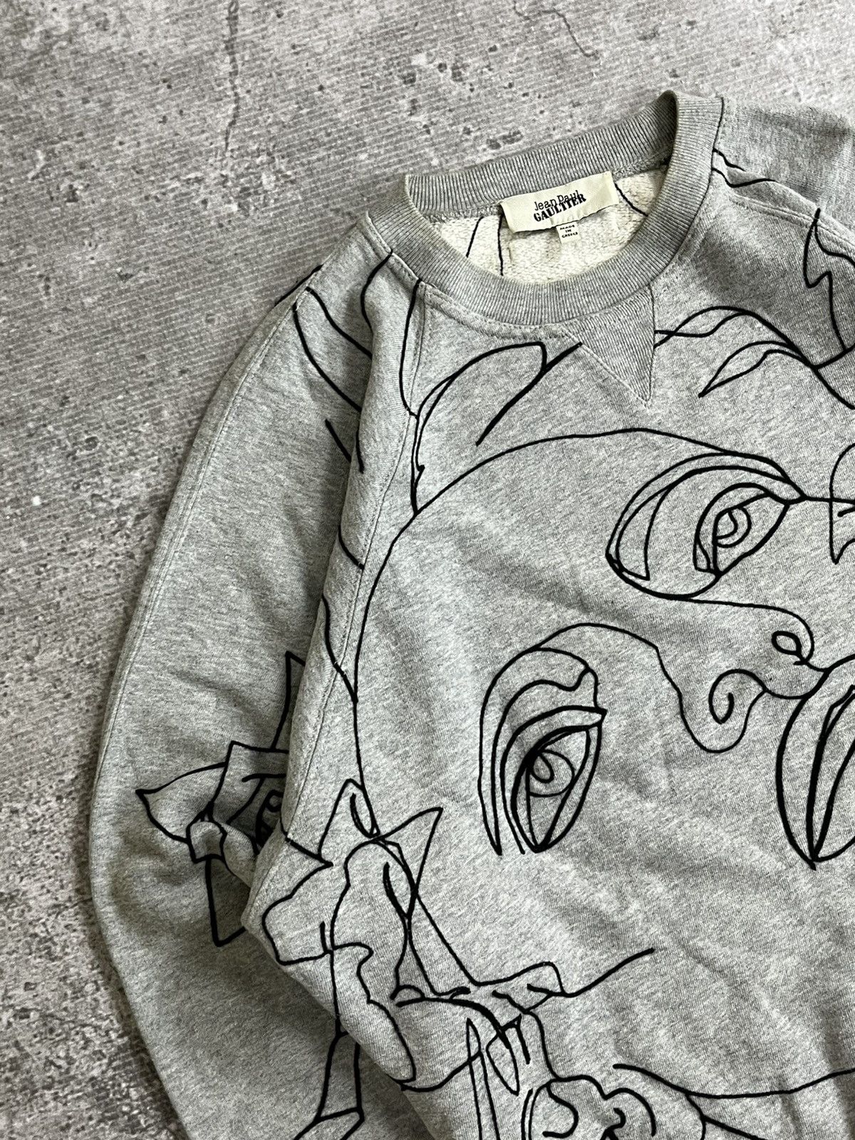 Jean Paul Gaultier Jean Paul Gaultier Face Floral Sweatshirt Size US M / EU 48-50 / 2 - 3 Thumbnail