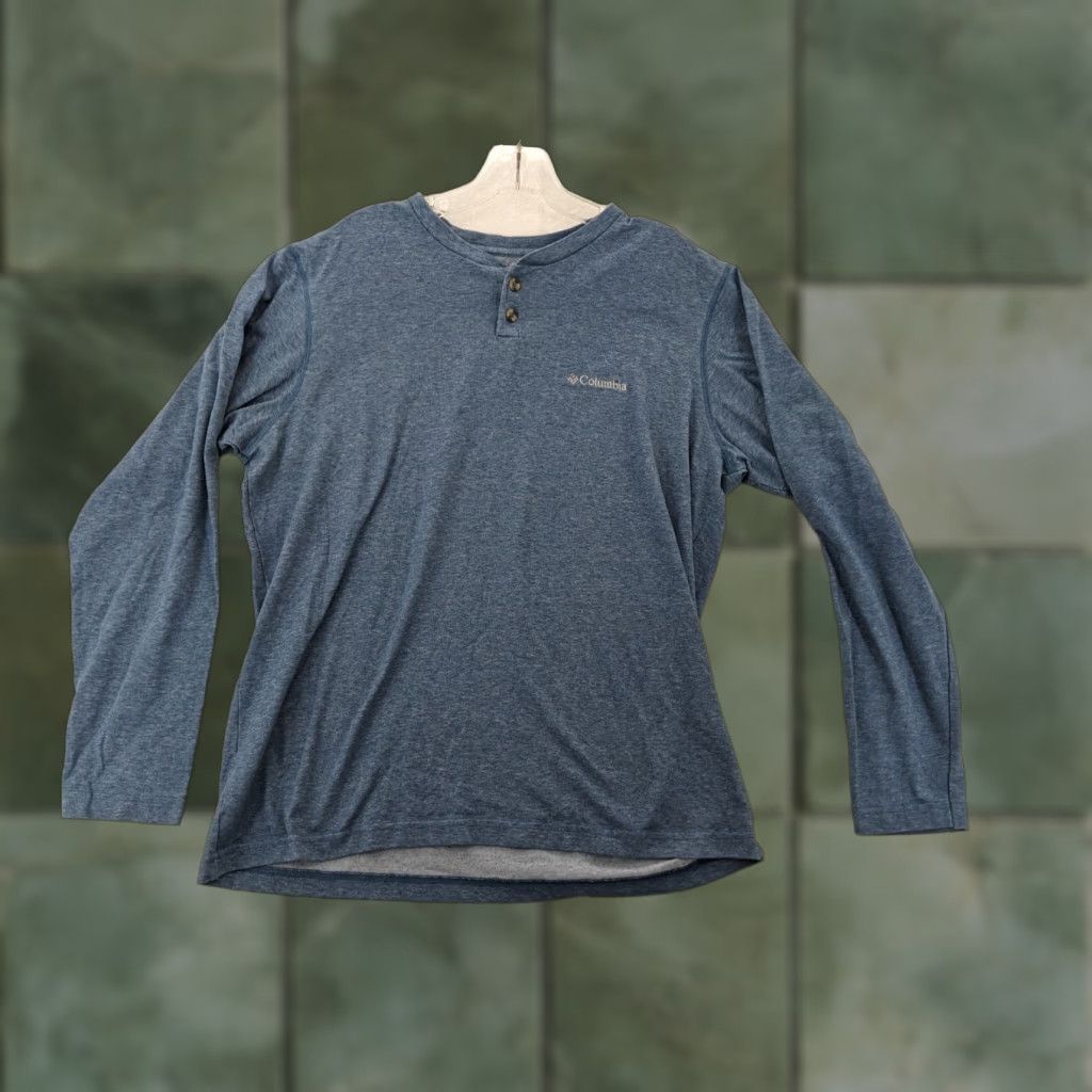 Vintage Columbia Shirt Mens Medium Blue Omni-Wick Long Sleeve Pullover Size US M / EU 48-50 / 2 - 1 Thumbnail