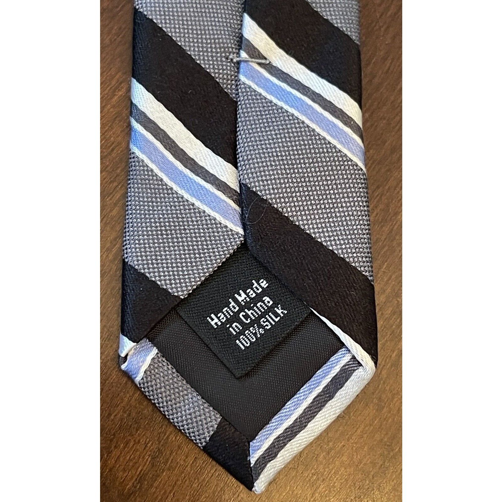 Stafford Stafford Black Gray Blue HandMade 100% Silk Made in China XL Size ONE SIZE - 7 Thumbnail