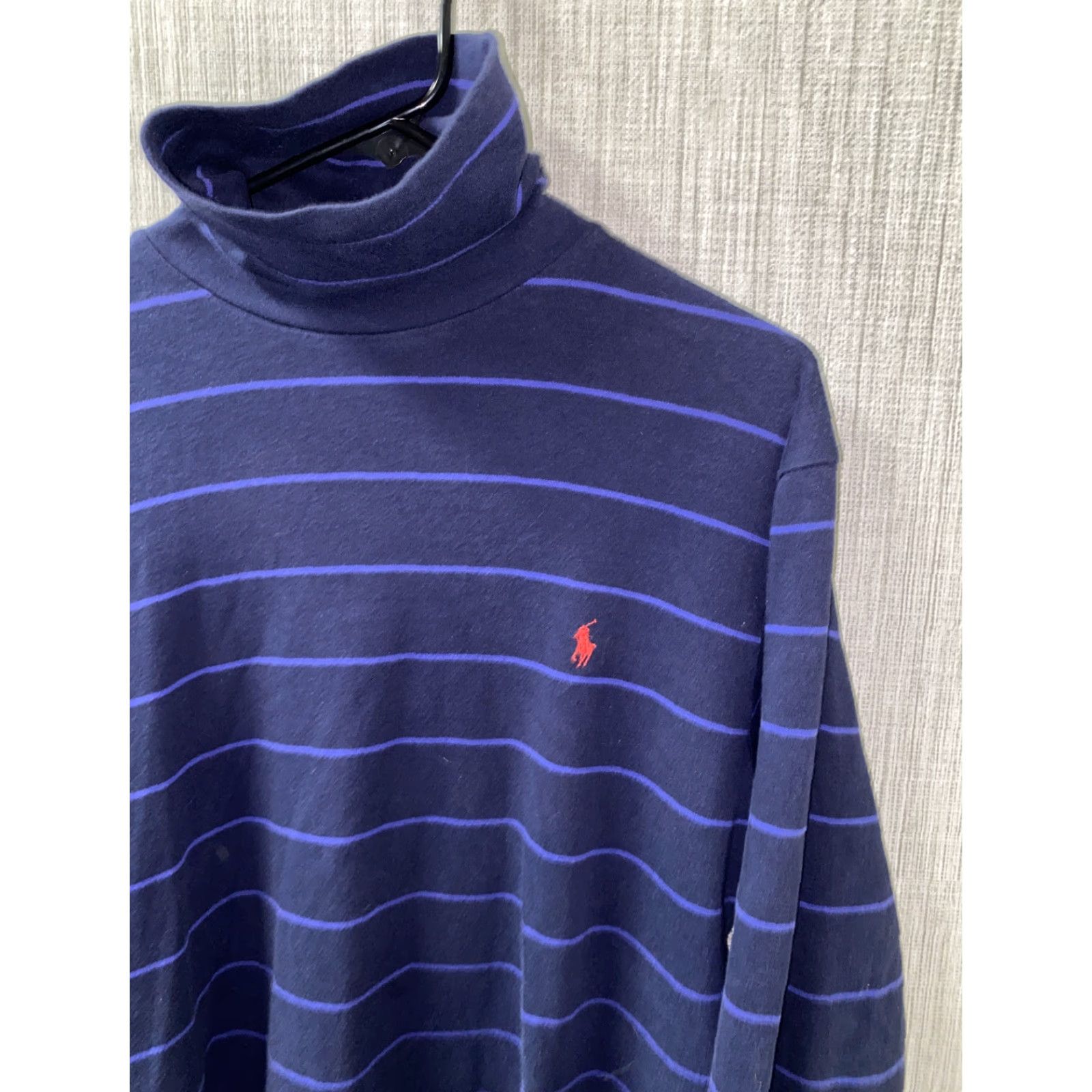 Polo Ralph Lauren Polo Ralph Lauren Mens Blue Striped Moc Neck Shirt M Long Sleeve Casual Cotton Size US M / EU 48-50 / 2 - 2 Thumbnail