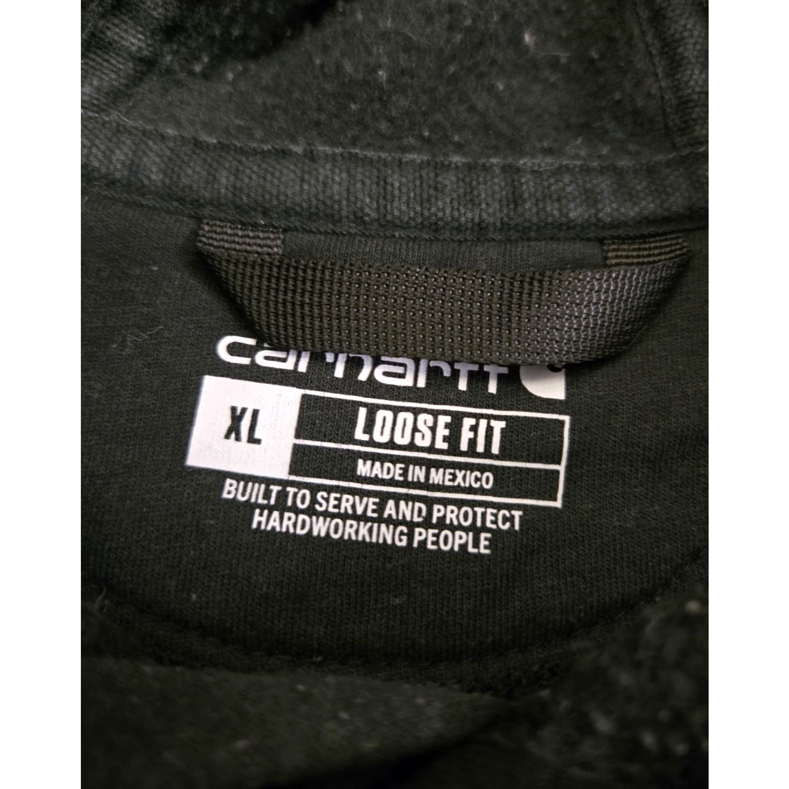 Carhartt Carhartt Hoodie Mens XL Black Pullover Logo Sleeve Graphic Print Pocket Hooded Workwear Size US XL / EU 56 / 4 - 4 Thumbnail