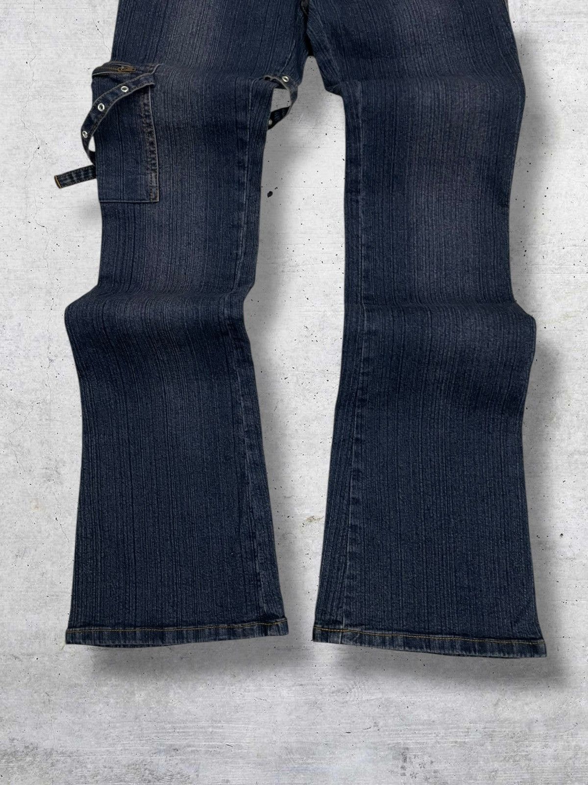Beauty Beast VINTAGE HAPHAZARD 90S JAPAN DESIGNER FLARED BONDAGE OG DENIM Size US 27 - 3 Thumbnail
