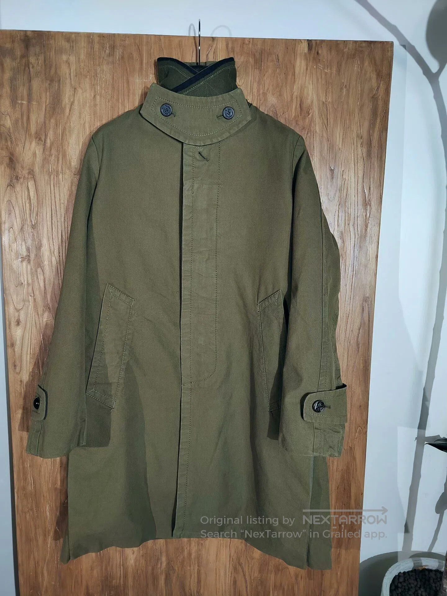 Sacai Sacai Green Mid-Length Men's Trench Coat. Size US M / EU 48-50 / 2 - 2 Thumbnail