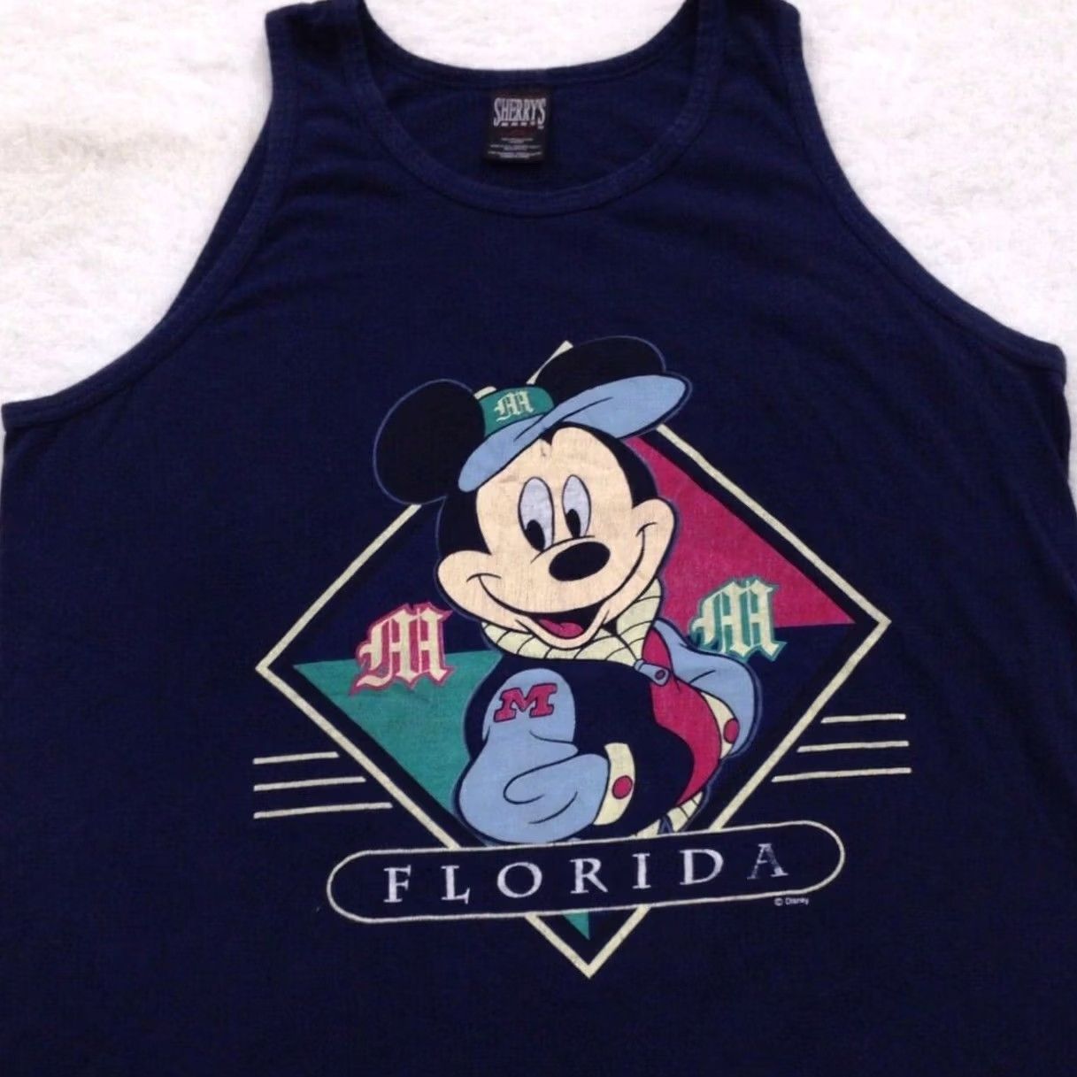 Disney VINTAGE Mickey Mouse Walt Disney T Shirt 90s Cartoon Hip Hop Blue L Mens Size US L / EU 52-54 / 3 - 2 Thumbnail