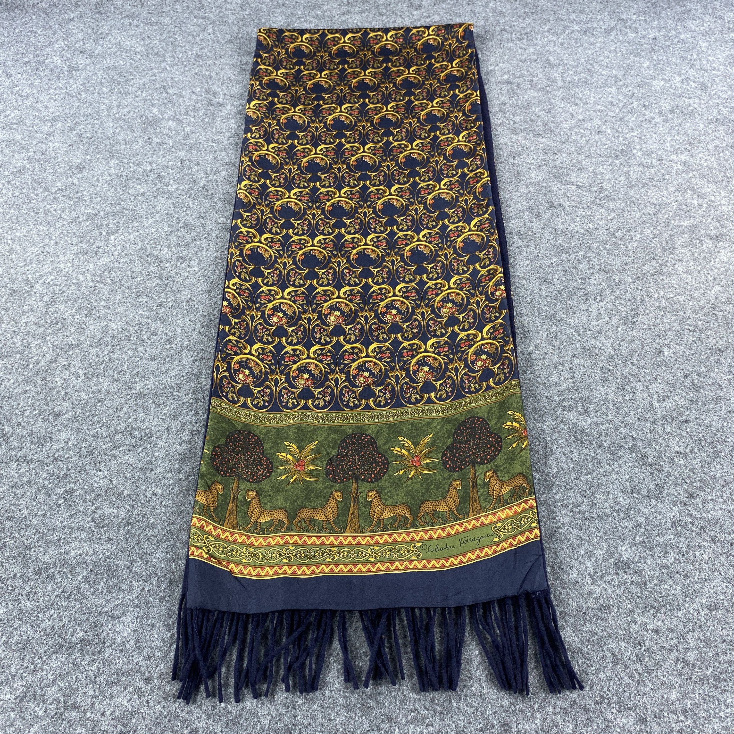 Salvatore Ferragamo × Vintage GF10650 Salvatore Ferragamo Scarf Neck Wear Muffler Size ONE SIZE - 5 Thumbnail