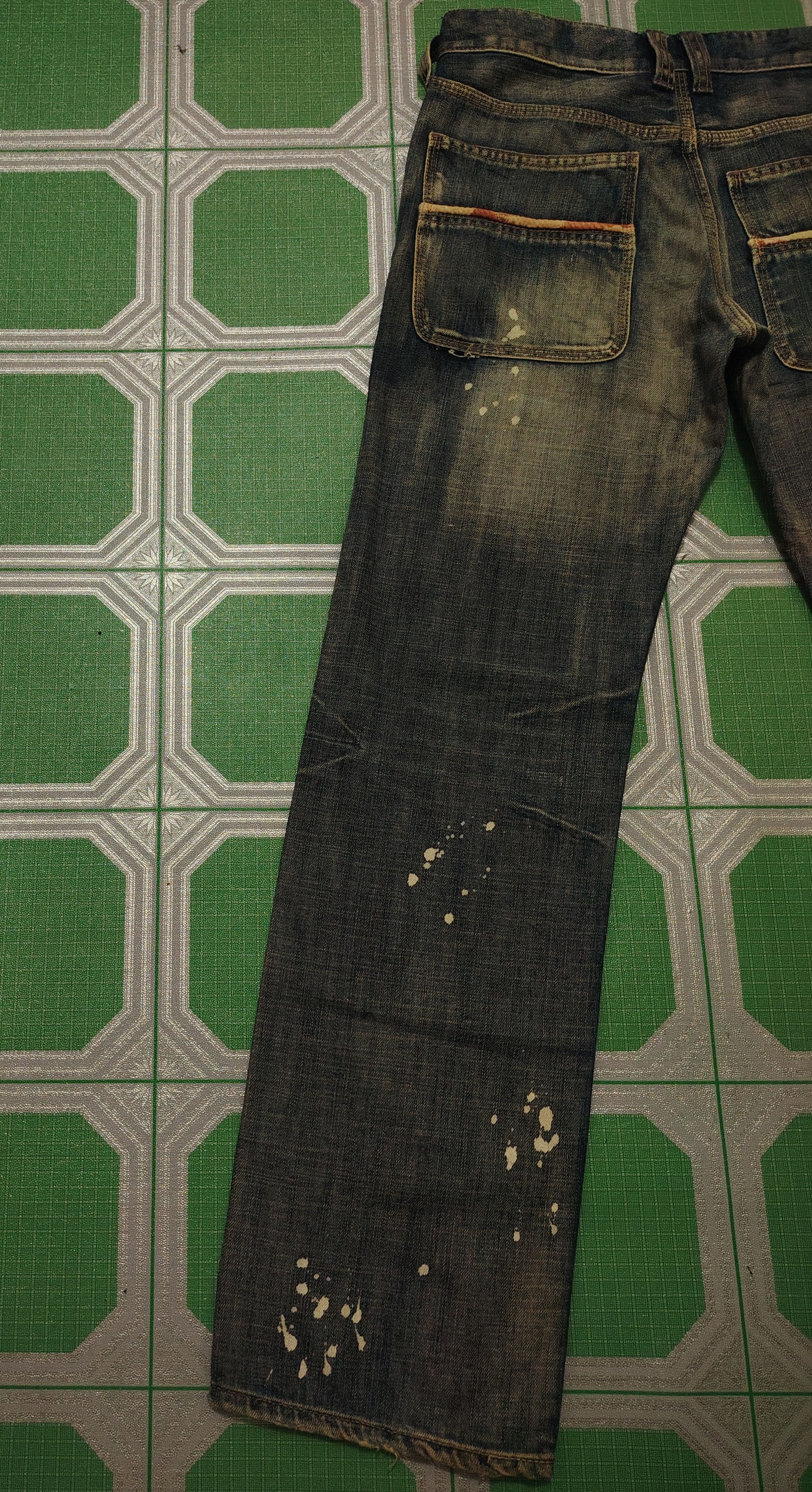 Takeo Kikuchi Vtg Japanese Takeo Kikuchi Pain Splatter Distressed Jeans Size US 30 / EU 46 - 14 Thumbnail