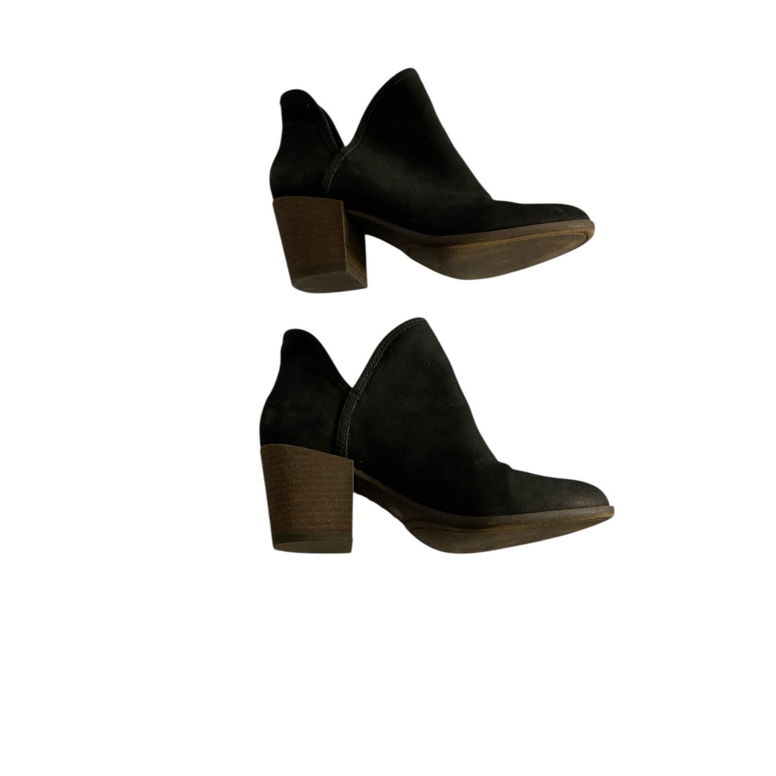 Lucky Brand Western Block Heel Suede Booties Black Lucky Brand Size 7.5 Size US 7.5 / IT 37.5 - 4 Thumbnail