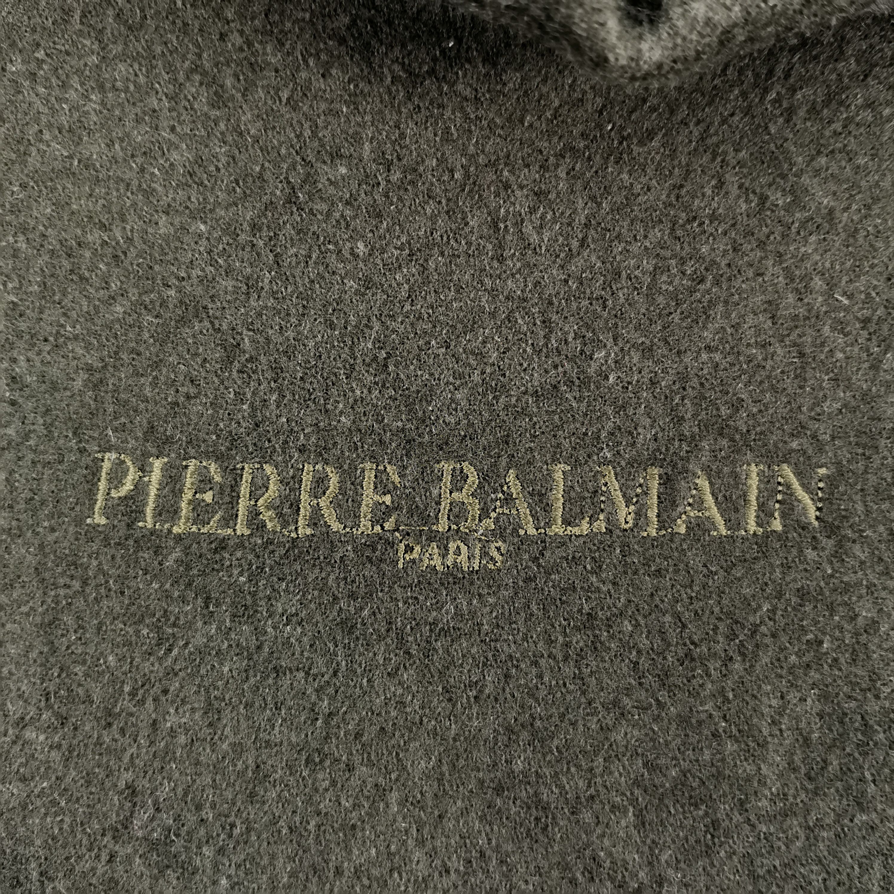 Japanese Brand Vintage Pierre Balmain Wool Scarf Fringe Winter Scarves Size ONE SIZE - 4 Thumbnail