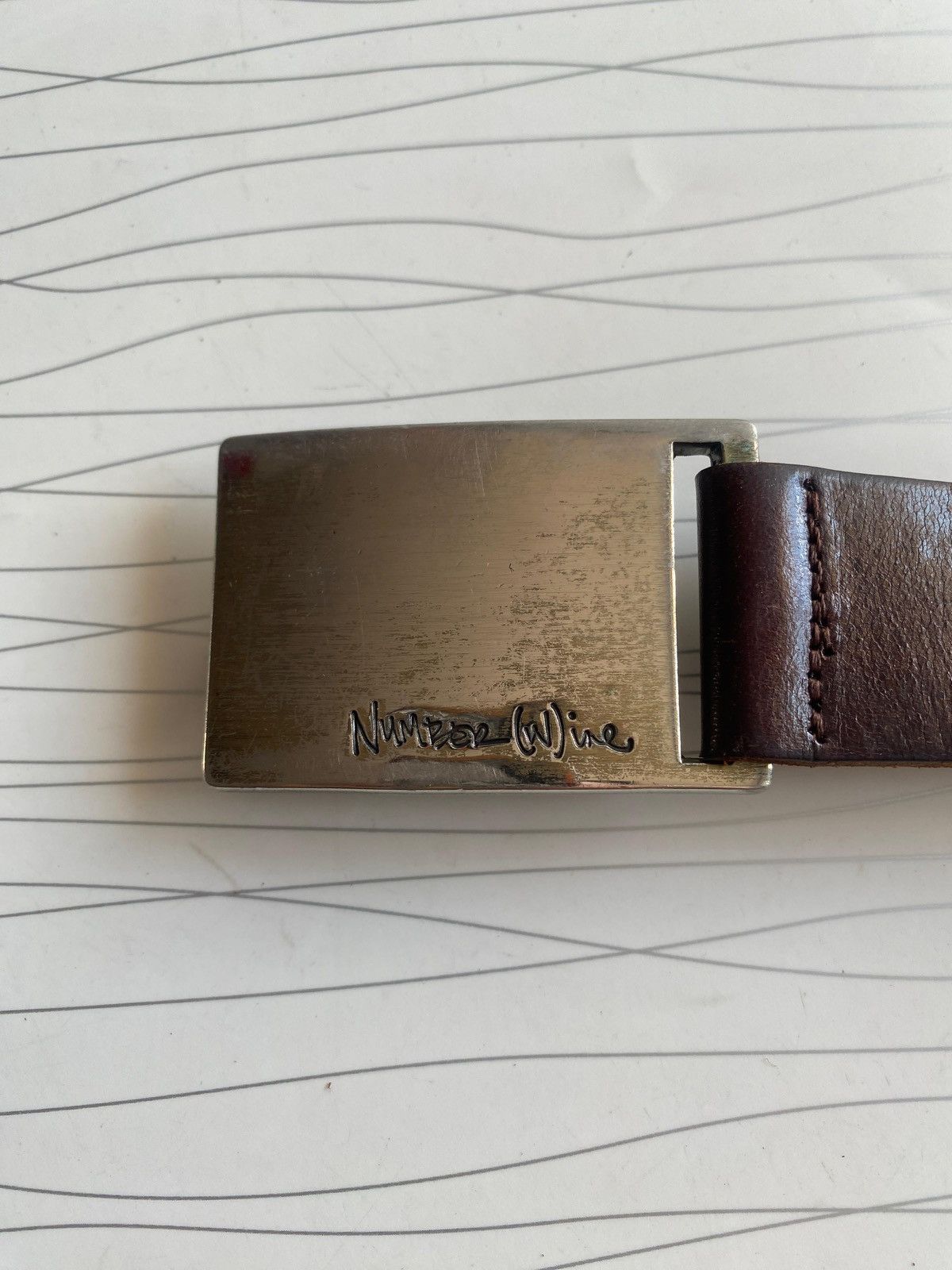 Japanese Brand Vintage Number (N)ine Takahiro Miyashita Distressed Leather Size 36 - 2 Thumbnail