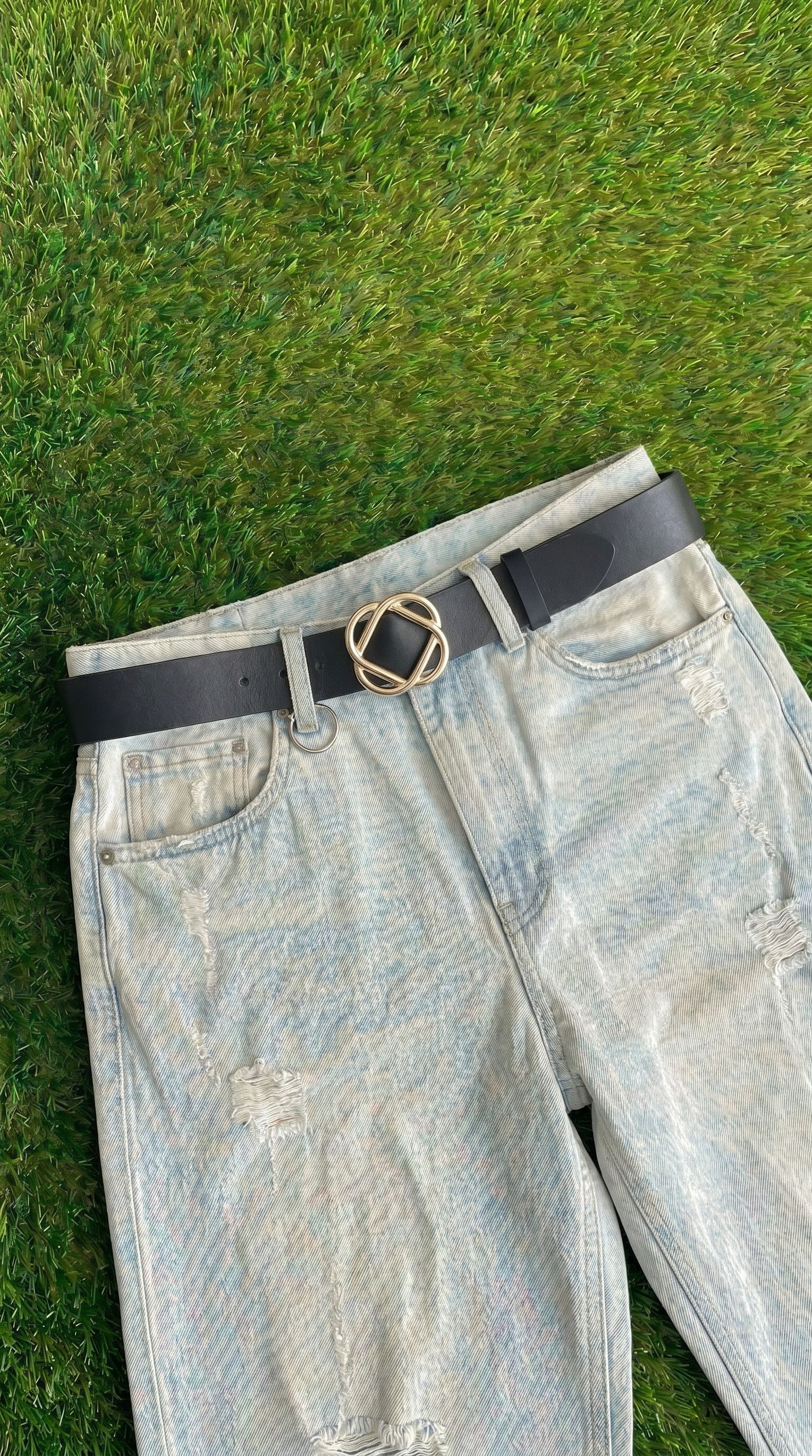 Other Black Gold Omni Buckle Statement Belt Size ONE SIZE - 3 Thumbnail