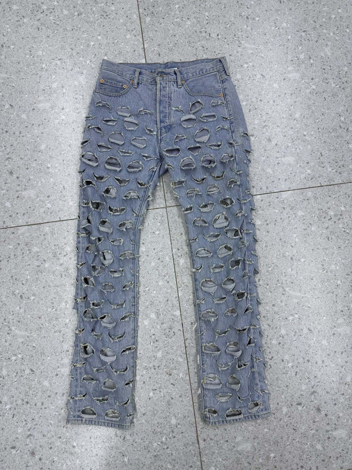 Vetements Vetements 18aw destroyed denim Size US 33 - 1 Thumbnail