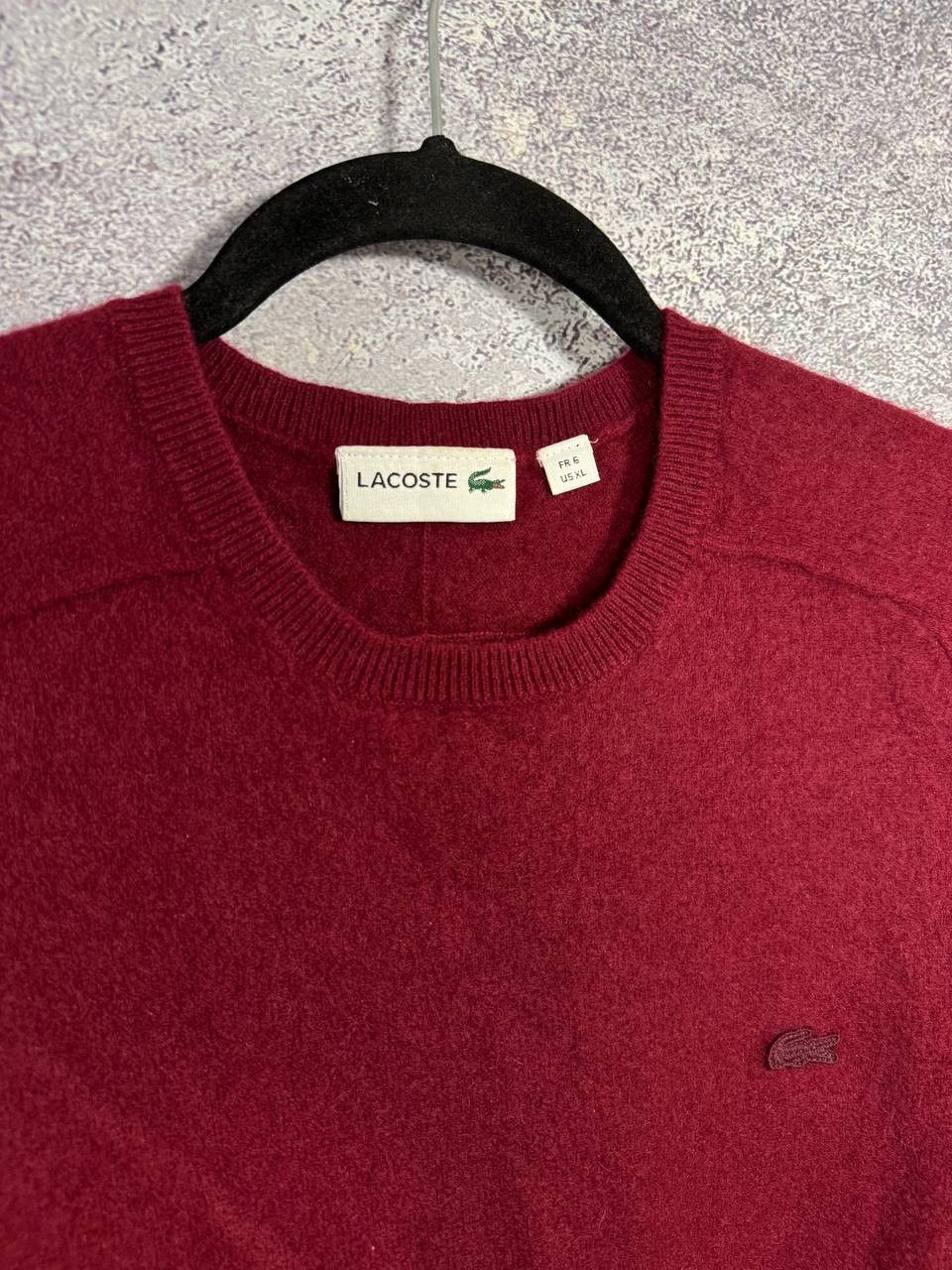Lacoste Lacoste Sweater Men's Red Size S(6) 100% Cashmere Knit Crew Size US S / EU 44-46 / 1 - 8 Thumbnail