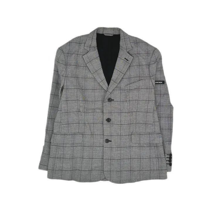 Balenciaga Balenciaga Checkered Single-Button Long Sleeve Blazer 0079- Size US S / EU 44-46 / 1 - 2 Thumbnail