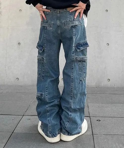 Vintage Cargo Jeans Men Size US 30 / EU 46 - 3 Thumbnail