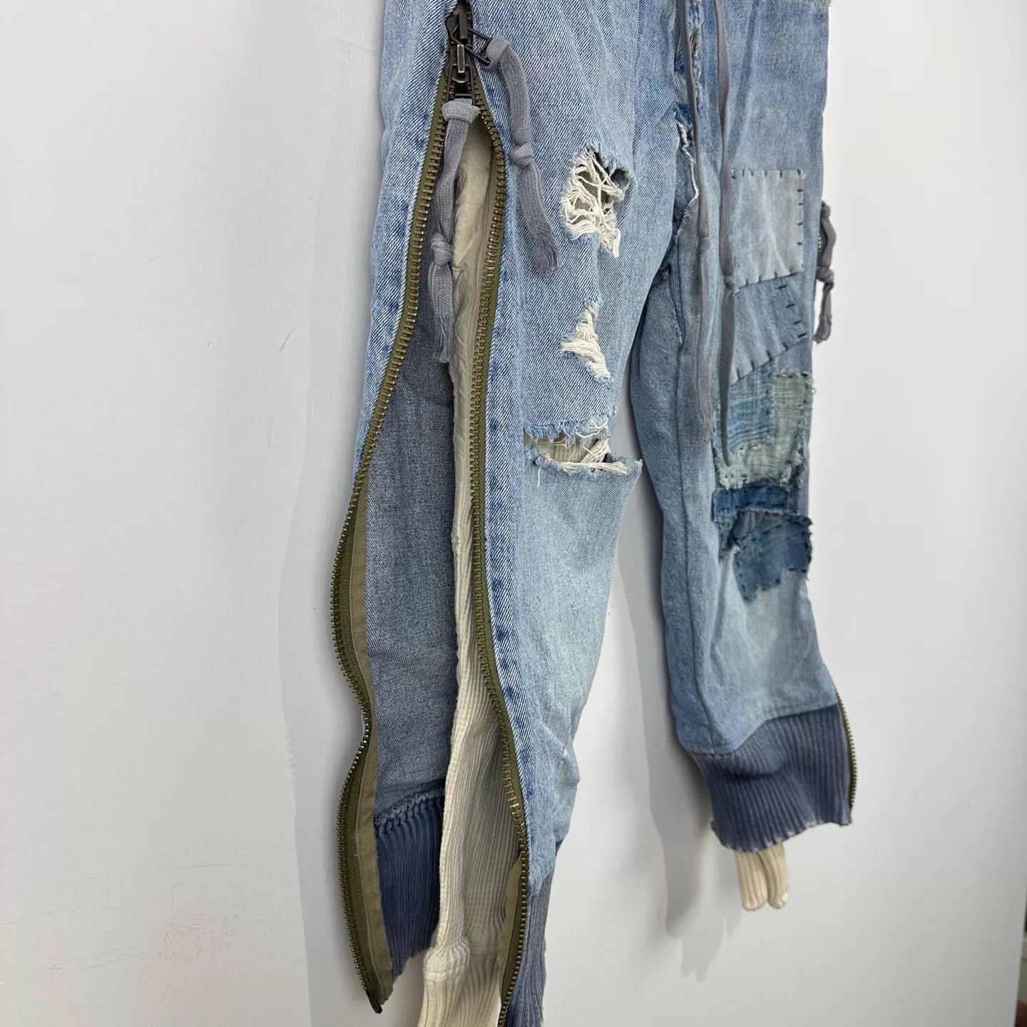 Other Green Lauren Vtg Paneled Patched Denim Harem Pants Size 1 Size US 29 - 5 Thumbnail
