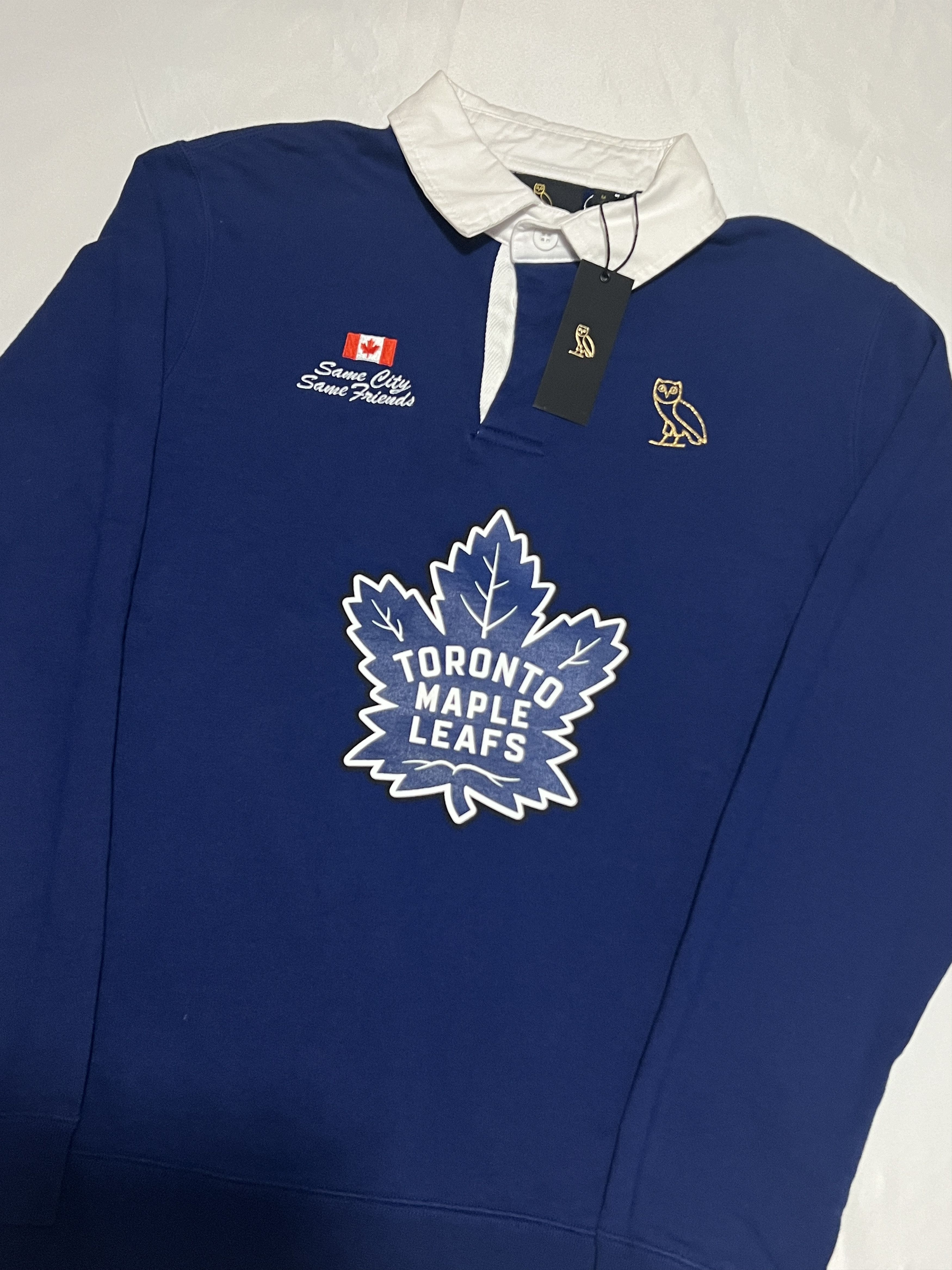 Drake OVOx NHL x TORONTO MAPLE LEAFS OG OWL RUGBY POLO - Blue Size US M / EU 48-50 / 2 - 3 Thumbnail