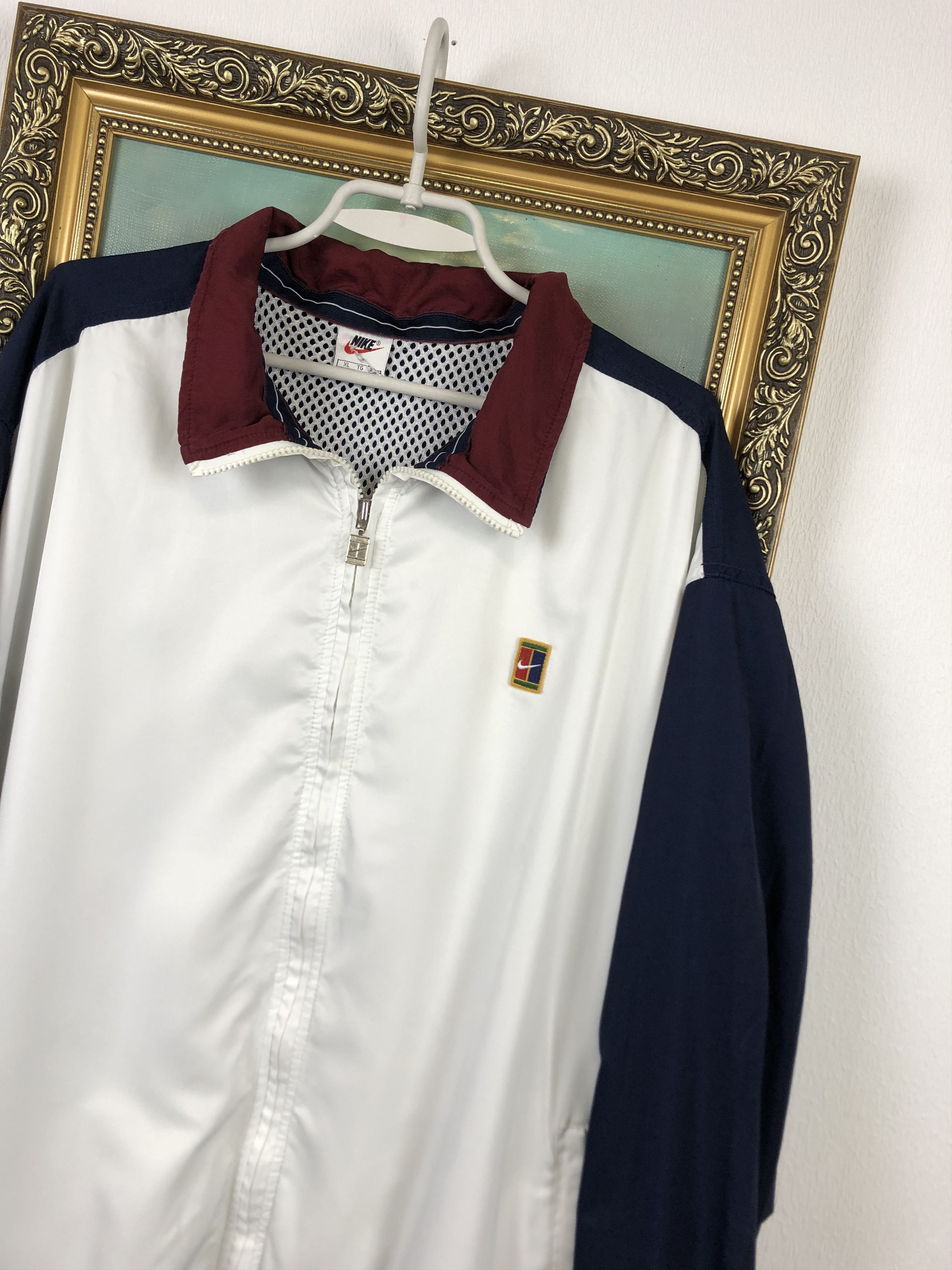 Nike Vintage Nike Court Track Top Jacket Agassi Rare Swoosh Size US XL / EU 56 / 4 - 4 Thumbnail
