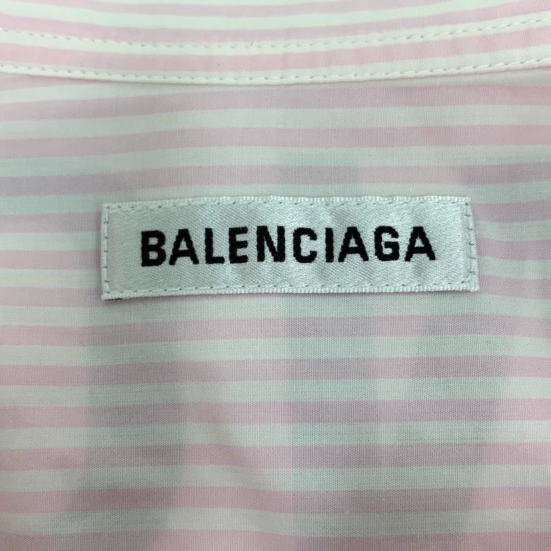 Balenciaga Balenciaga size 34 Pink logo striped cotton long sleeve sh Size XS / US 0-2 / IT 36-38 - 5 Thumbnail