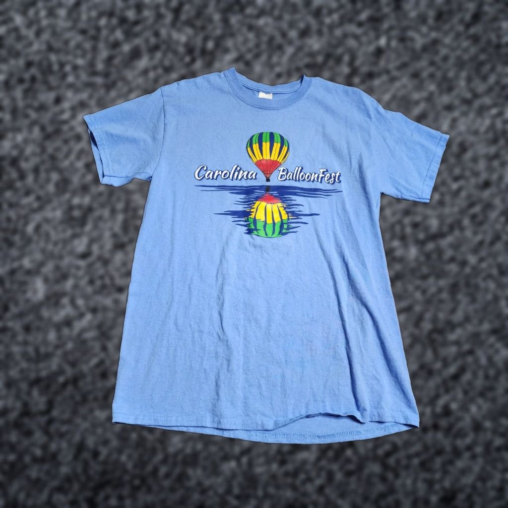 Gildan Vintage Gildan Adult M Blue Carolina Balloon Fest Hot Air Balloon T-Shirt Unisex Size US M / EU 48-50 / 2 - 1 Thumbnail