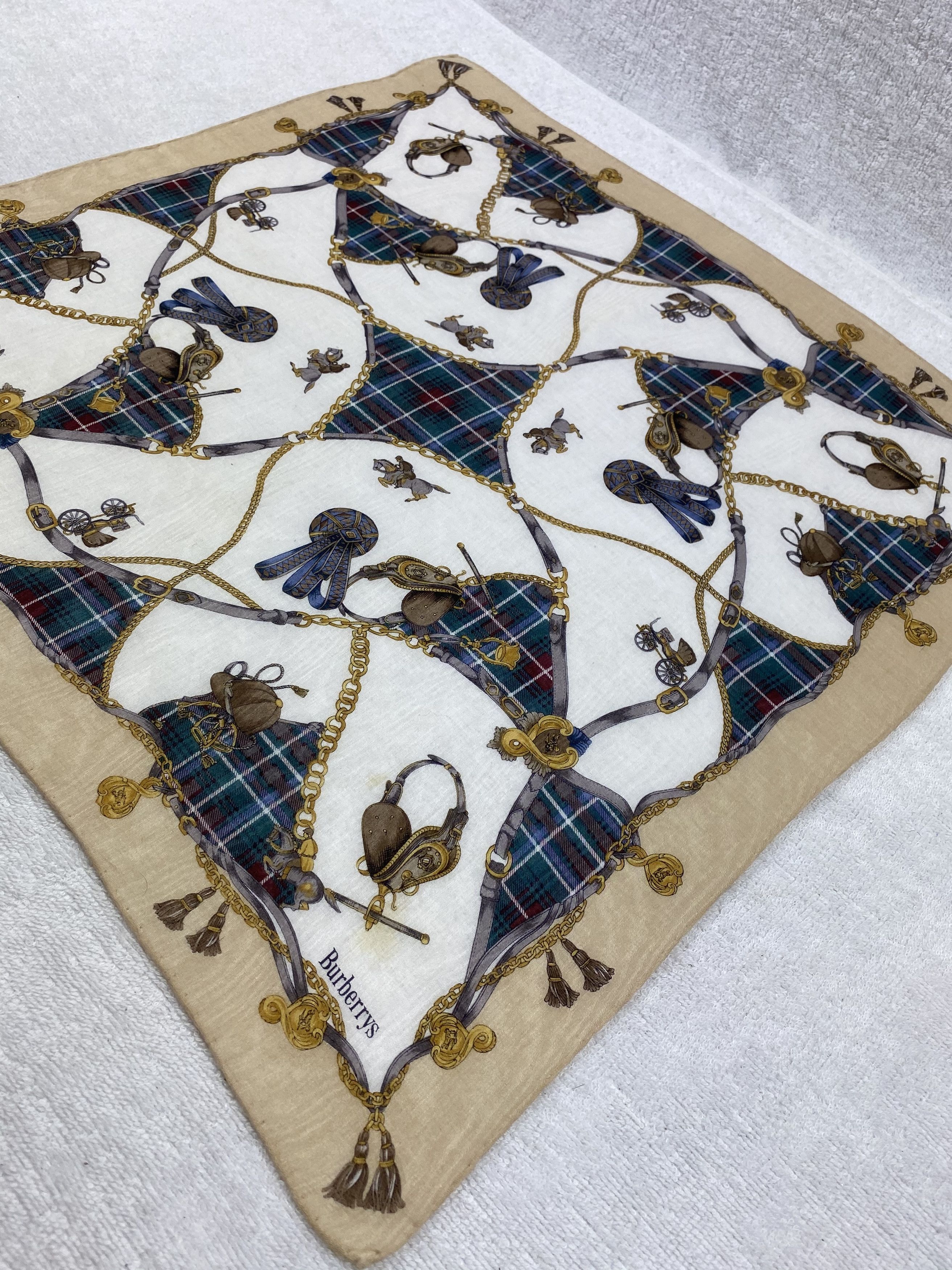 Burberry Vintage Burberrys Handkerchief / Bandana / Neckerchief Size ONE SIZE - 4 Thumbnail