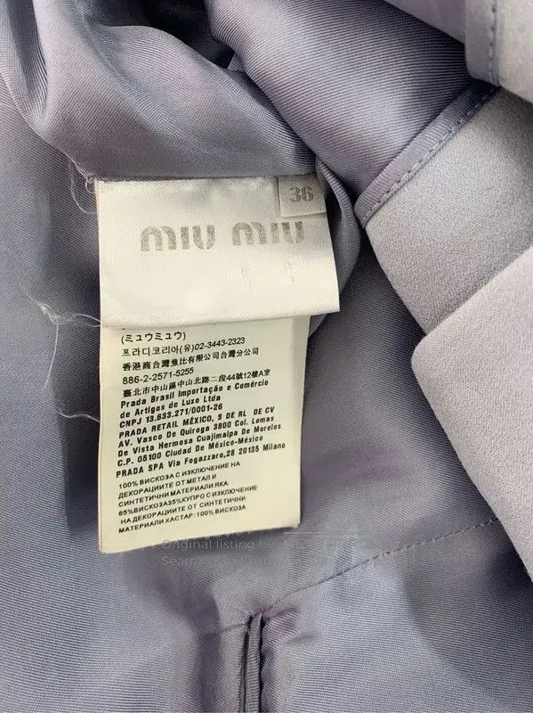 Miu Miu Miu Miu Purple XS Women's Coat . Size XS / US 0-2 / IT 36-38 - 6 Thumbnail