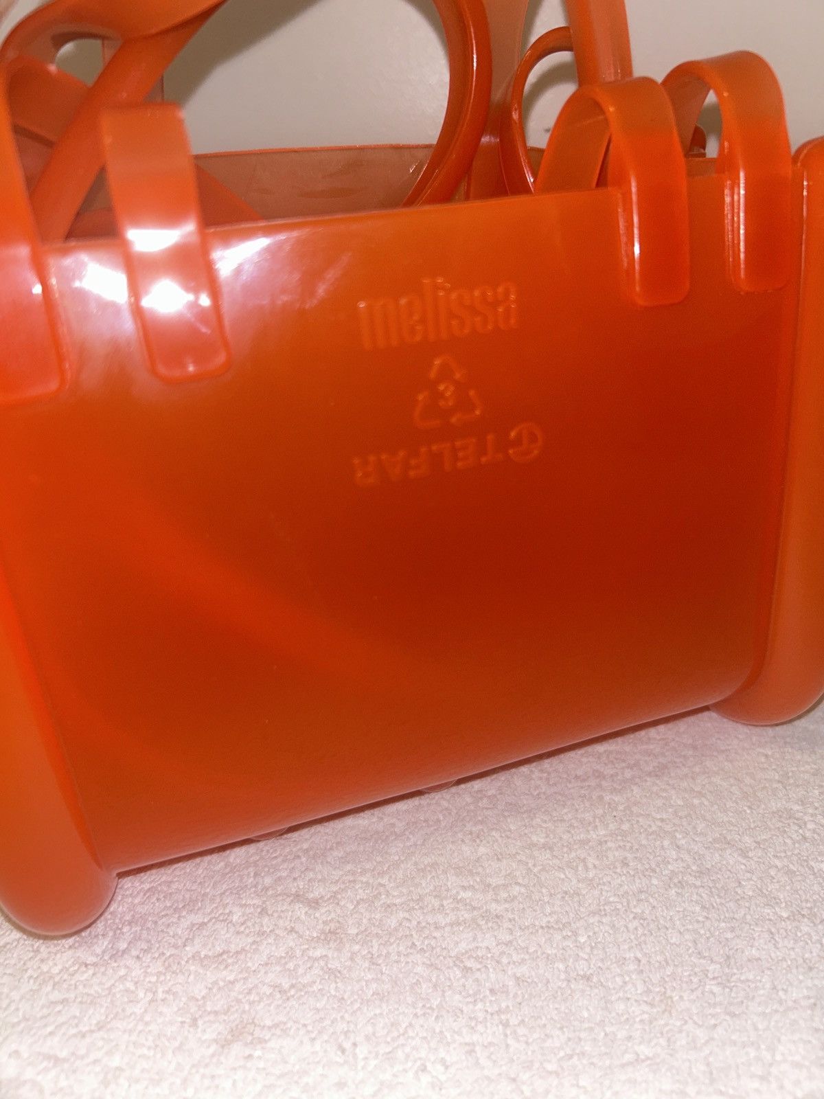 Telfar Melissa X Telfar small jelly shopper – orange Size ONE SIZE - 3 Thumbnail