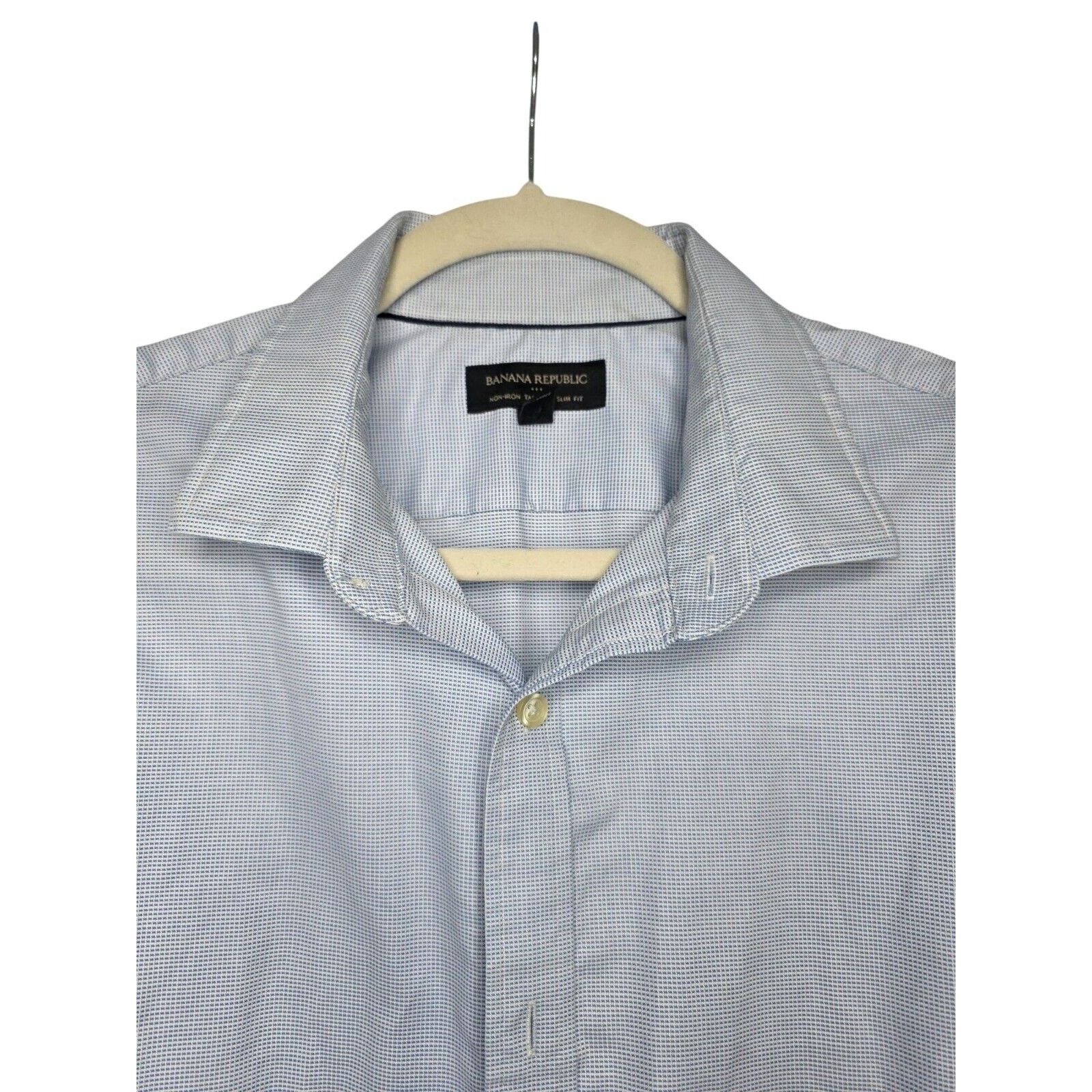 Banana Republic Banana Republic Shirt Mens Large L Blue Plaid Button Down Size US L / EU 52-54 / 3 - 5 Thumbnail