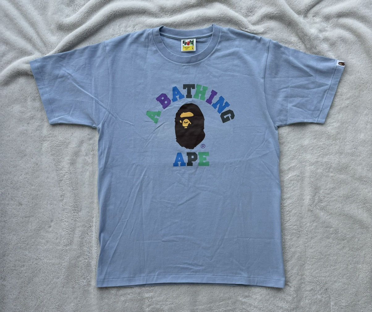 Bape Bape Blue/Rainbow College Tee Size US L / EU 52-54 / 3 - 1 Preview