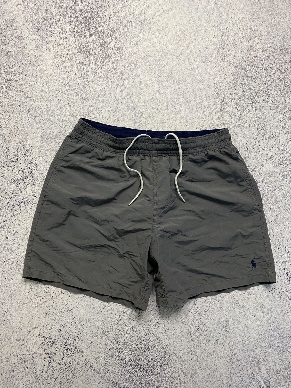 Luxury Polo Ralph Lauren Streetwear Polo Ralph Lauren Grey Nylon Lightweight Swimming Shorts Grailed