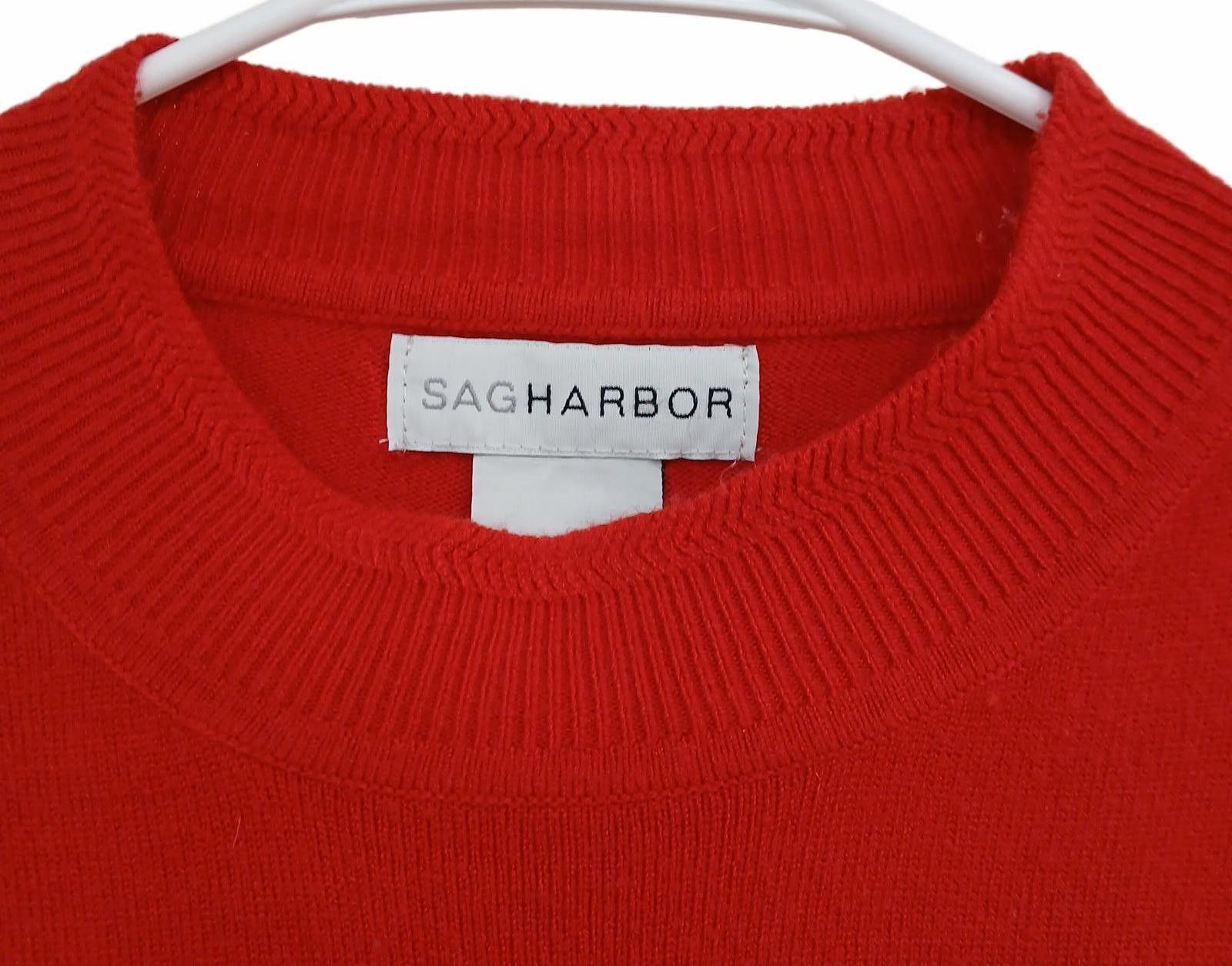 Designer Red Knit Sweater Sag Harbor Women's Extra Large Size XL / US 12-14 / IT 48-50 - 5 Thumbnail