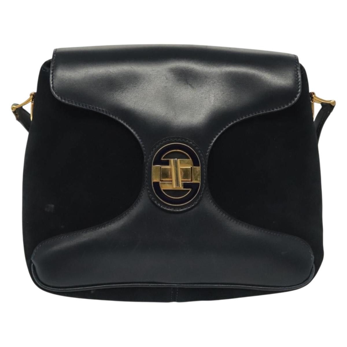 Gucci GUCCI Shoulder Bag Suede Navy Gold Size ONE SIZE - 2 Thumbnail