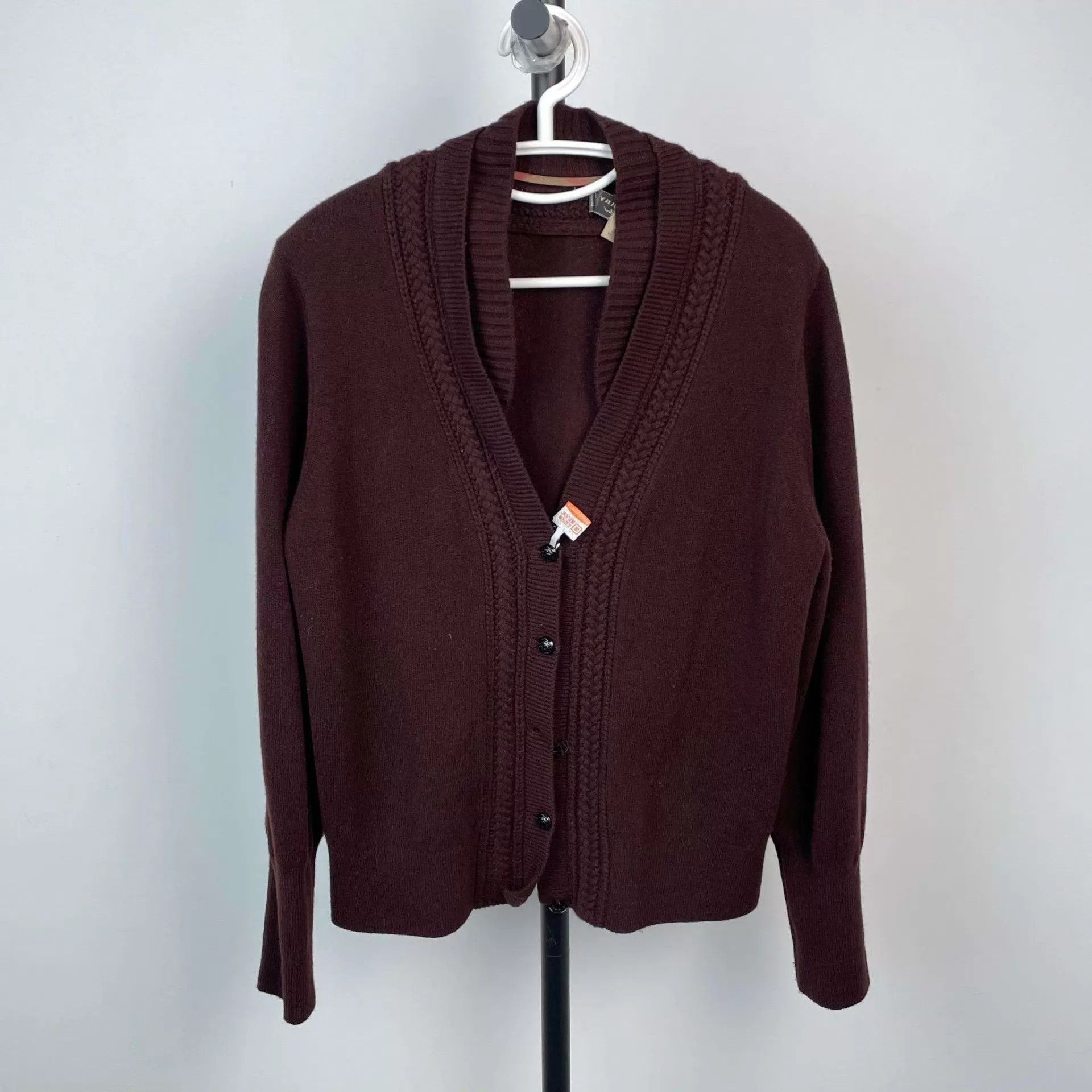 Burberry Burberry 98 New Brown Knit Cardigans Size XL / US 12-14 / IT 48-50 - 1 Thumbnail