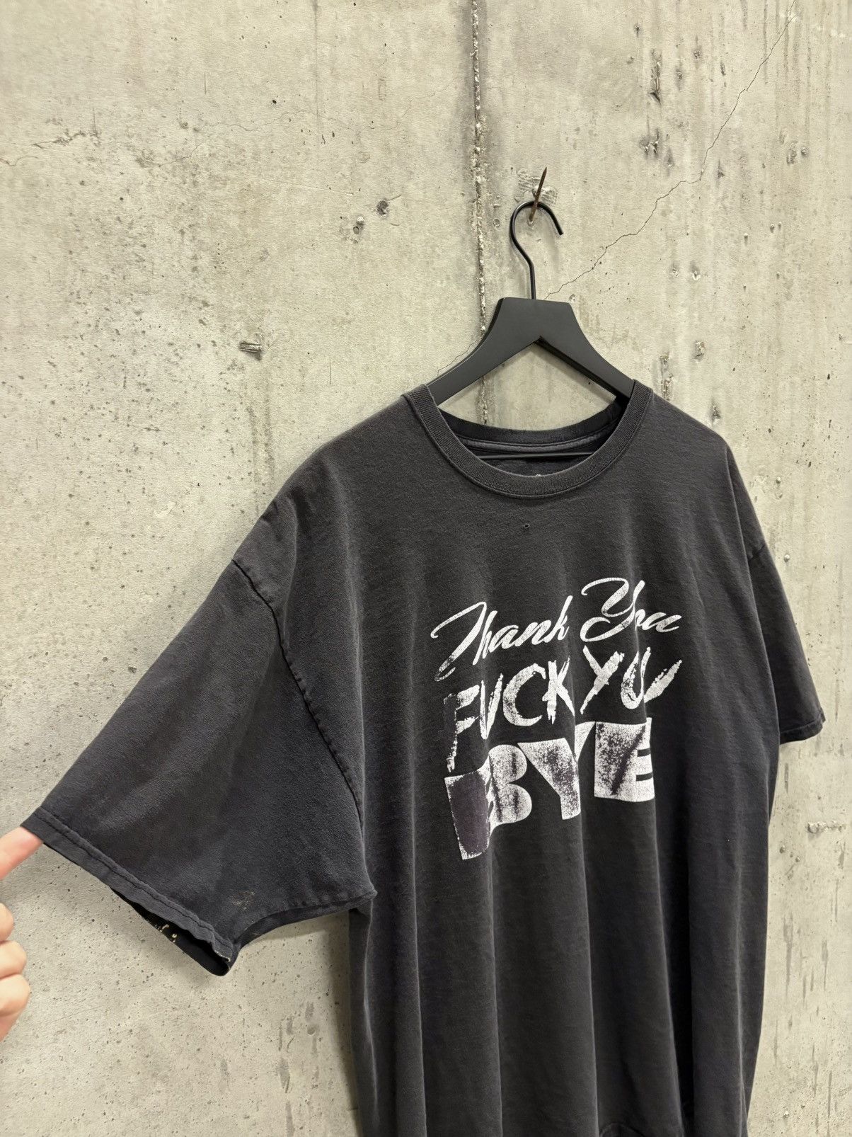Vintage Vintage Thank You Bye Shirt Thrashed Faded Grunge Band Size US XXL / EU 58 / 5 - 5 Thumbnail