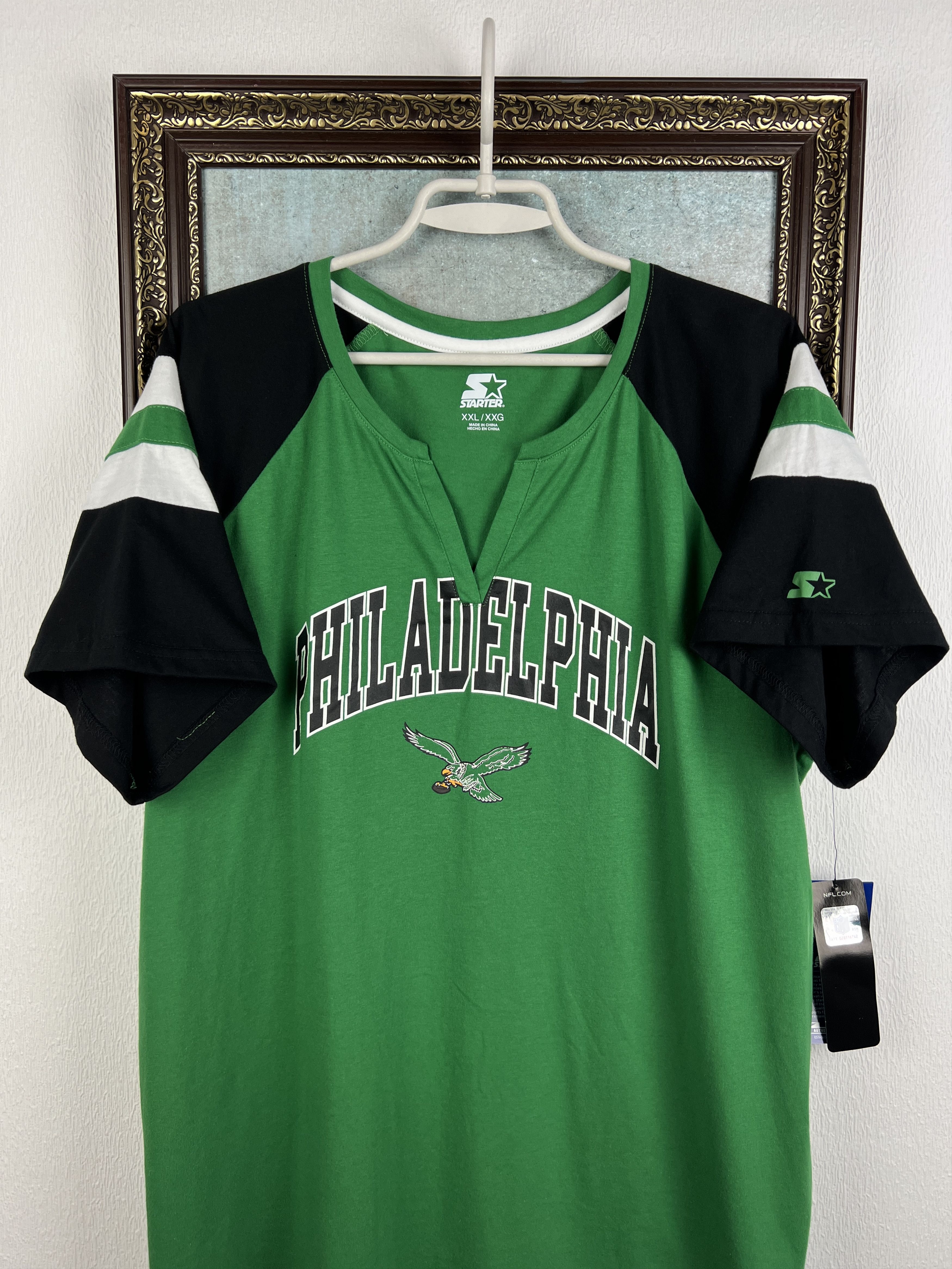 Starter Starter Philadelphia Eagles NFL Green Shirt Jersey Track Top Size XXL / US 16-18 / IT 52-54 - 2 Thumbnail