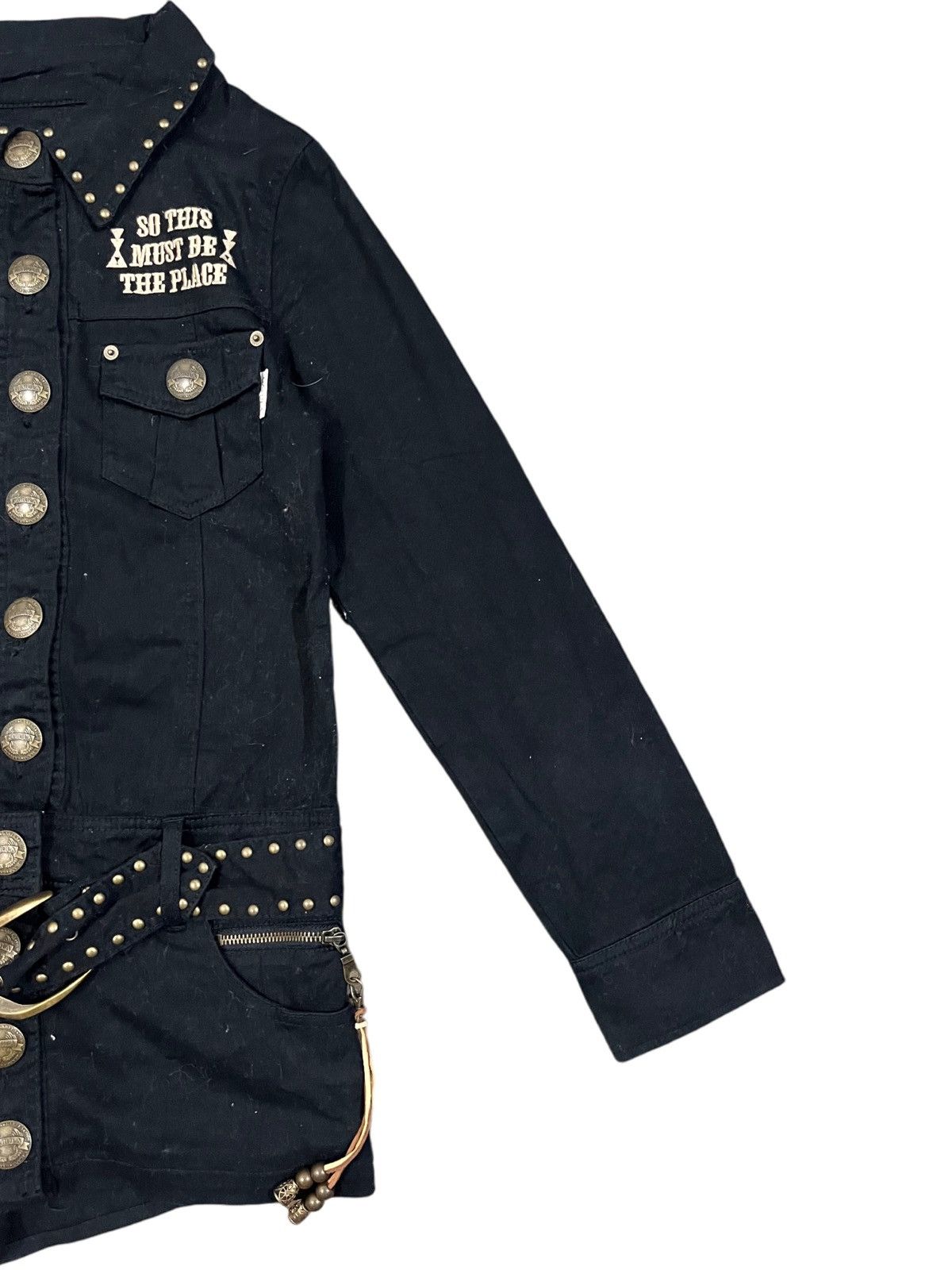 Japanese Brand × Vintage Vintage Garula City Chick Studded Romper Belt Jacket Size M / US 6-8 / IT 42-44 - 3 Thumbnail