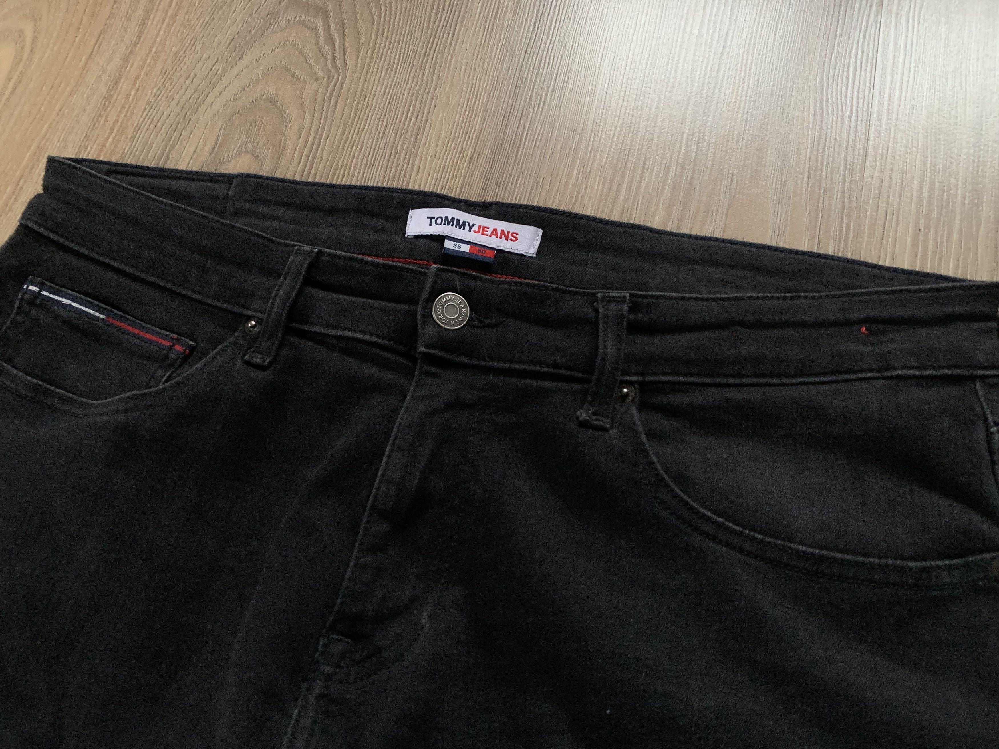 Denime Tommy Hilfiger Scanton Slim Black Stretch Jeans Size US 36 / EU 52 - 4 Thumbnail