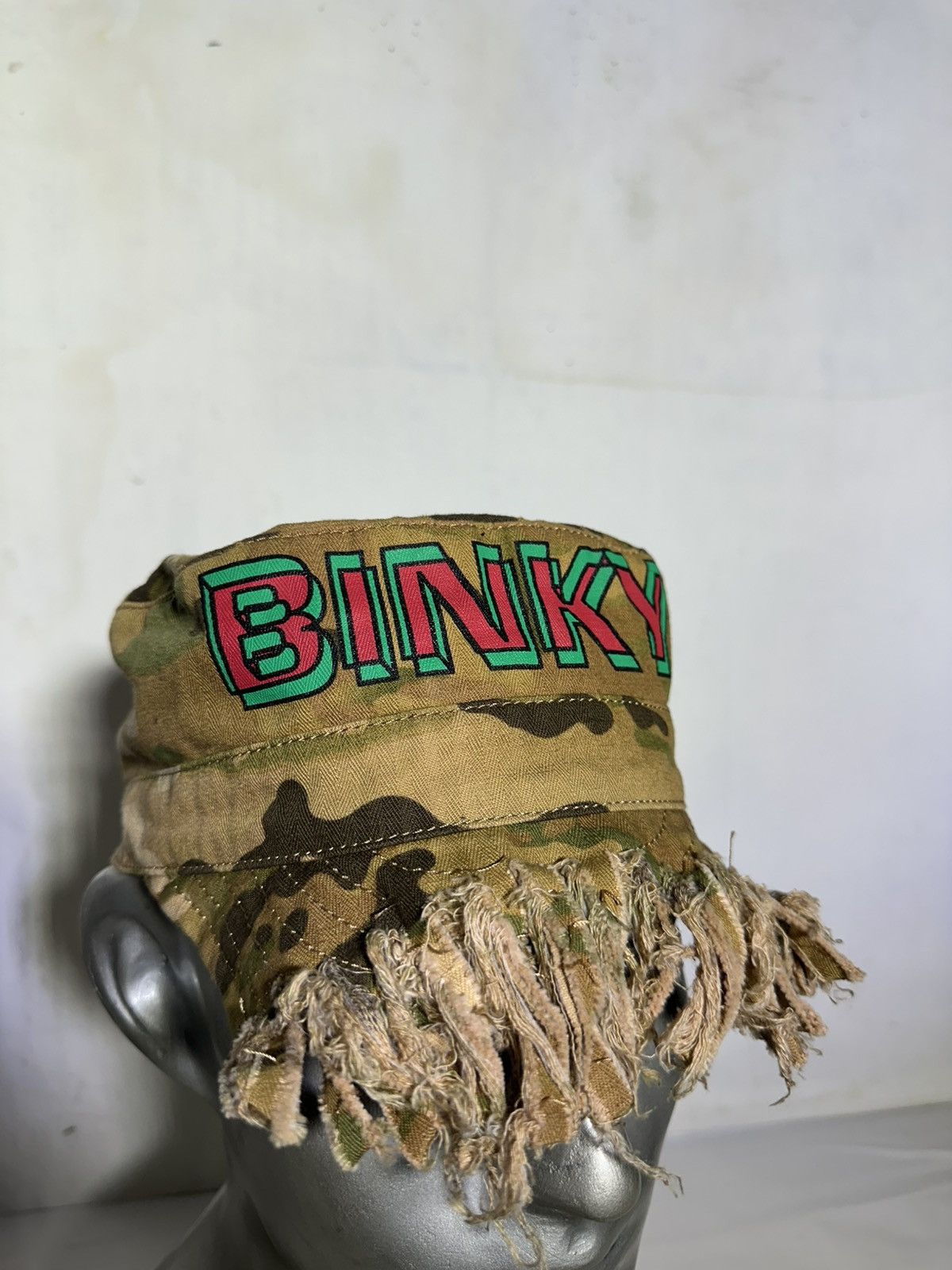 Bernhard Willhelm Rare!!! Bernhard Willhelm AW11 Distressed Camo Binky Hats Size ONE SIZE - 8 Thumbnail
