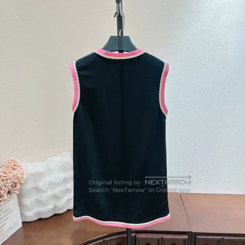 Gucci Gucci Pink-bordered black sleeveless dress Size XS / US 0-2 / IT 36-38 - 2 Thumbnail