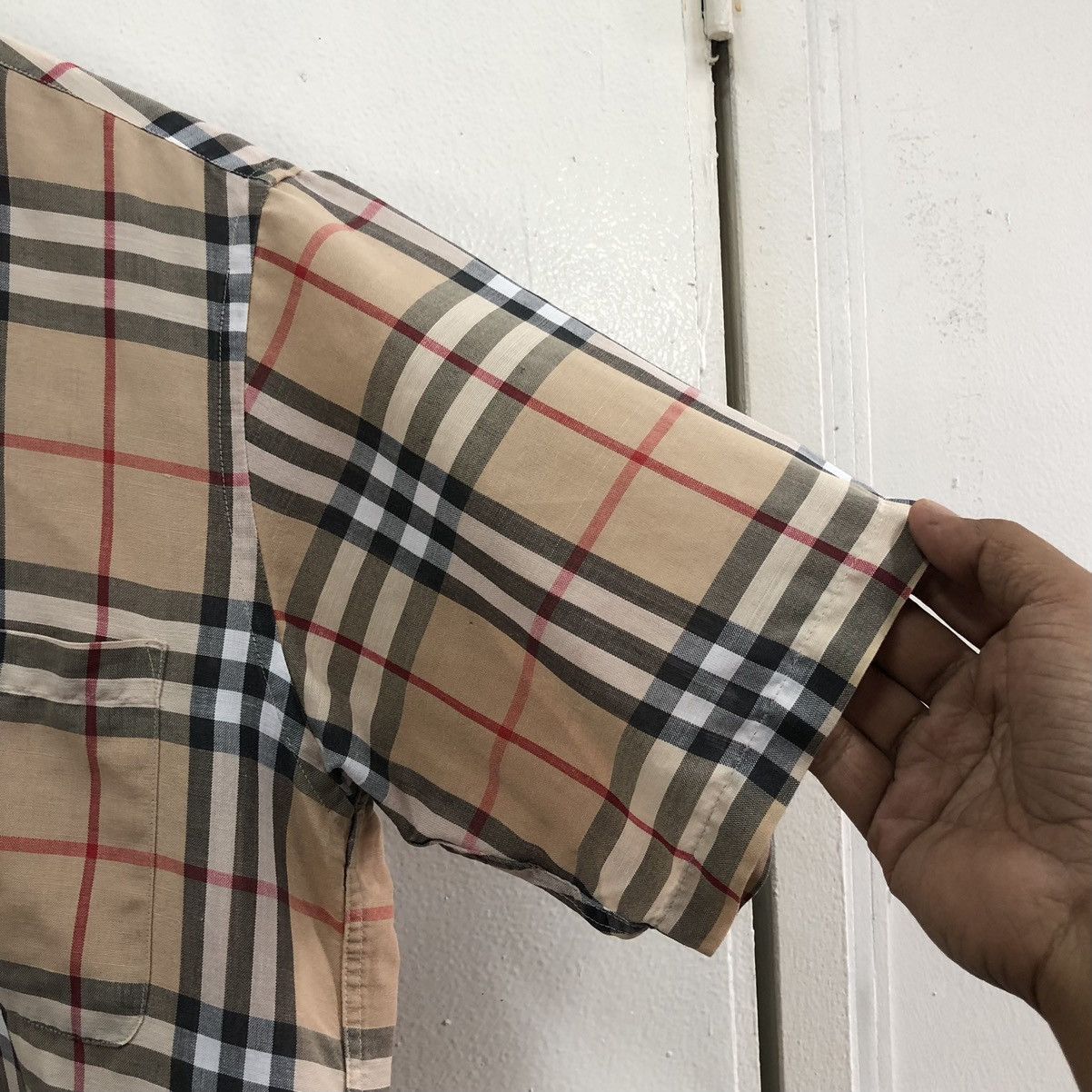 Burberry Vintage Burberrys Novacheck Linen Short Sleeves Shirt Size US M / EU 48-50 / 2 - 9 Thumbnail