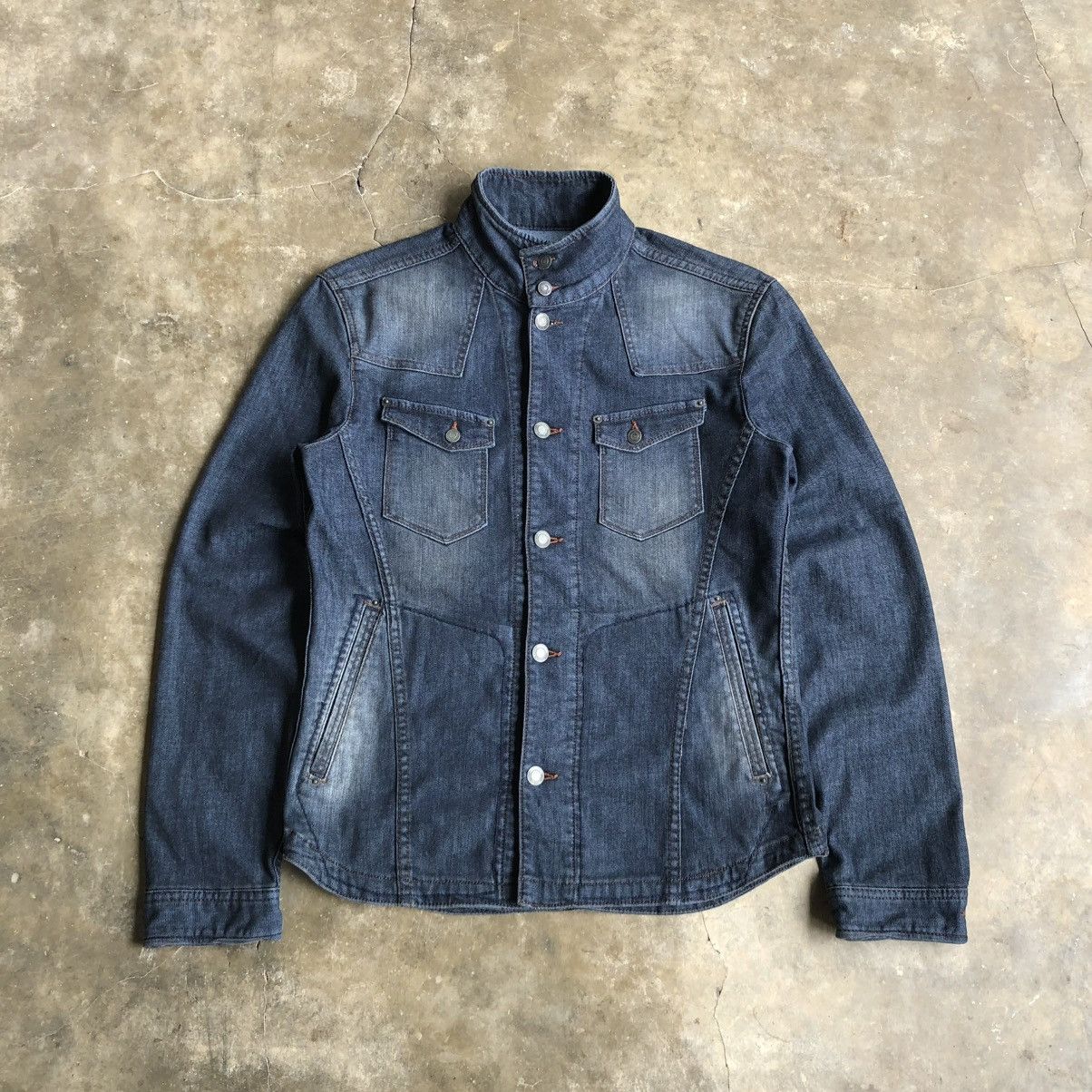 Nicole Club 2000s Nicole Club For Men Biker Denim Jacket Blue Indigo Size US M / EU 48-50 / 2 - 1 Thumbnail