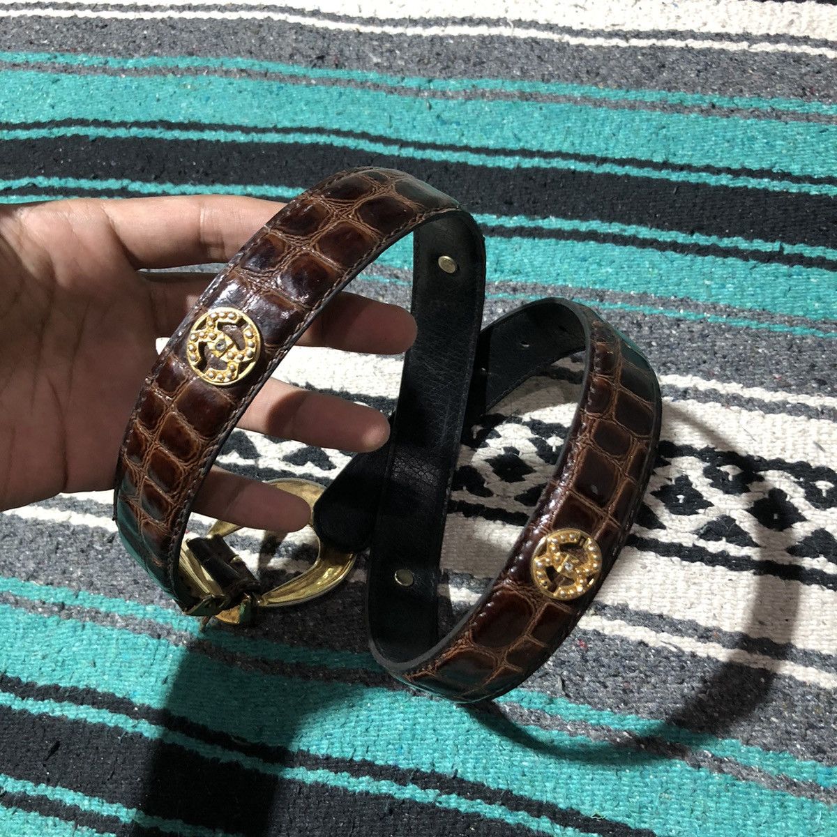 If Six Was Nine Unknown - Emerald Snake Skin Belts Size ONE SIZE - 3 Thumbnail