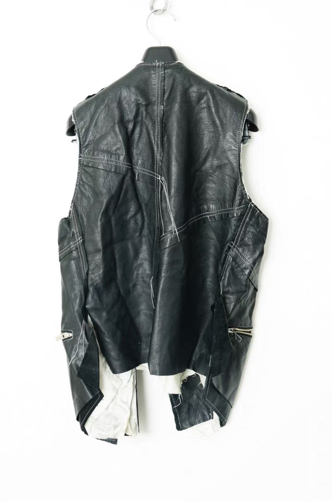 Sulvam Sulvam Distressed Double-Layer Sheepskin Vest Jacket Size US M / EU 48-50 / 2 - 6 Thumbnail