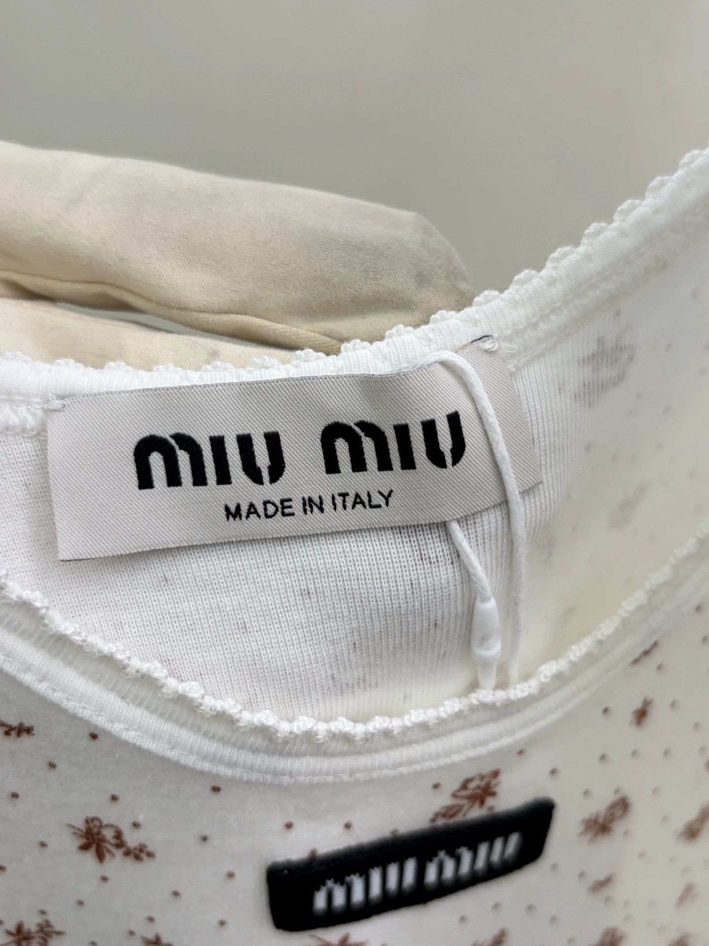 Miu Miu MIUMIU White Floral Tank Top L Size L / US 10 / IT 46 - 3 Thumbnail