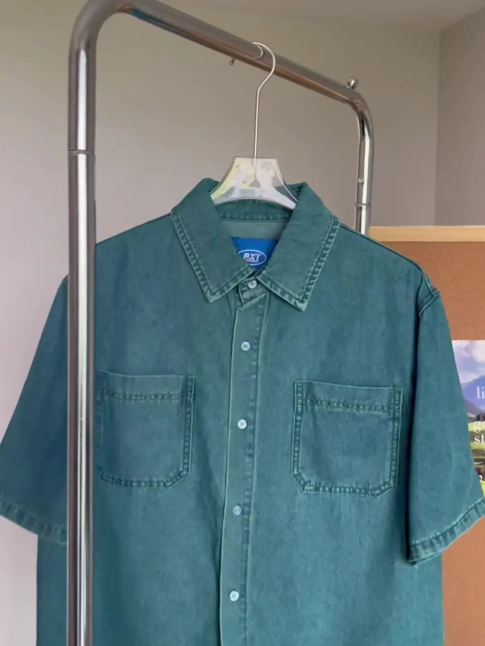 Jean Blue Short Sleeve Jean Shirt Size US M / EU 48-50 / 2 - 6 Thumbnail
